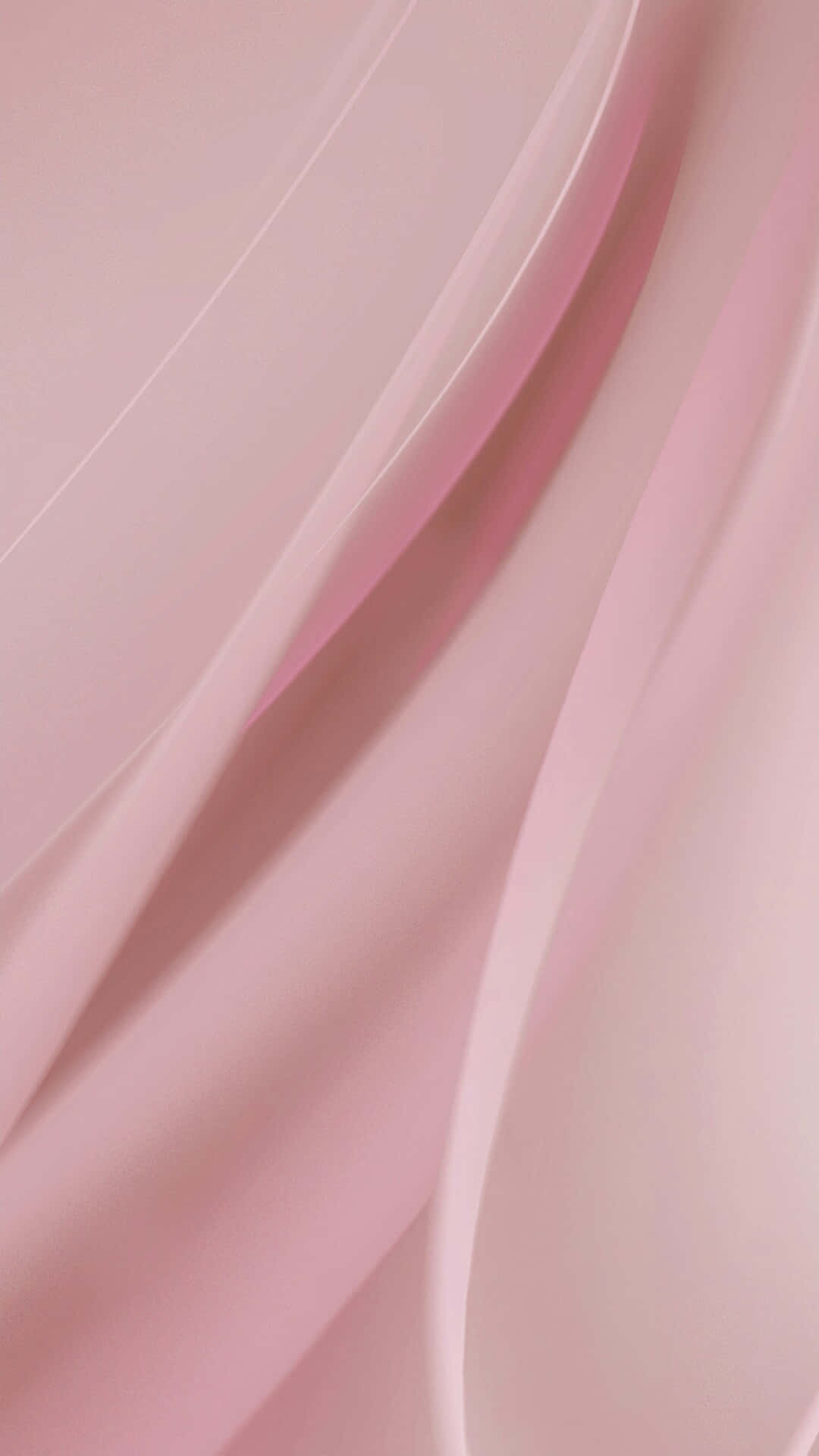 Pink Phone 桌布 壁紙 — 柔軟的粉紅色布料褶皺在極簡抽象構圖中營造出柔和的曲線和微妙的陰影。