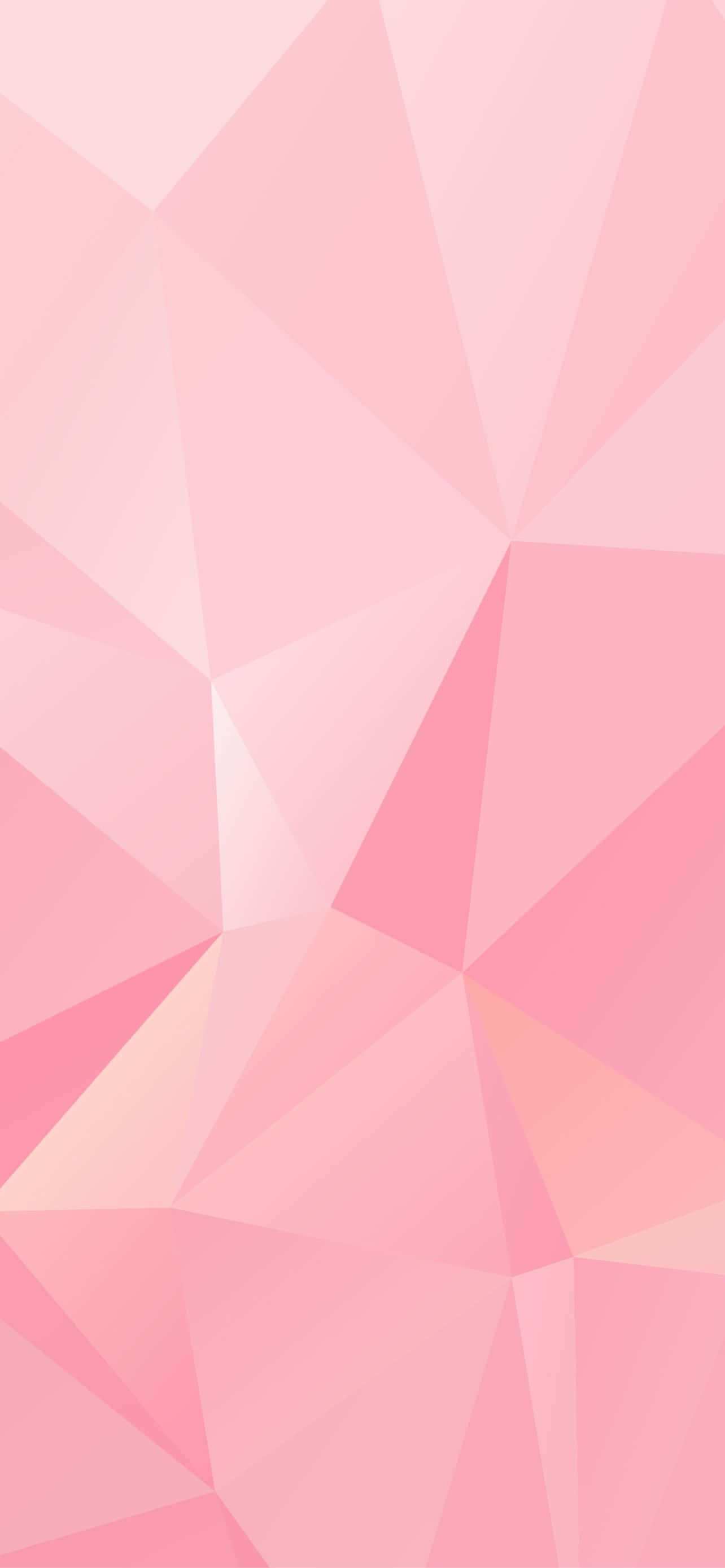 1284x2778 桌布 壁紙 — 柔軟的粉紅色幾何壁紙，低多邊形三角形切面營造出舒緩的抽象圖案。