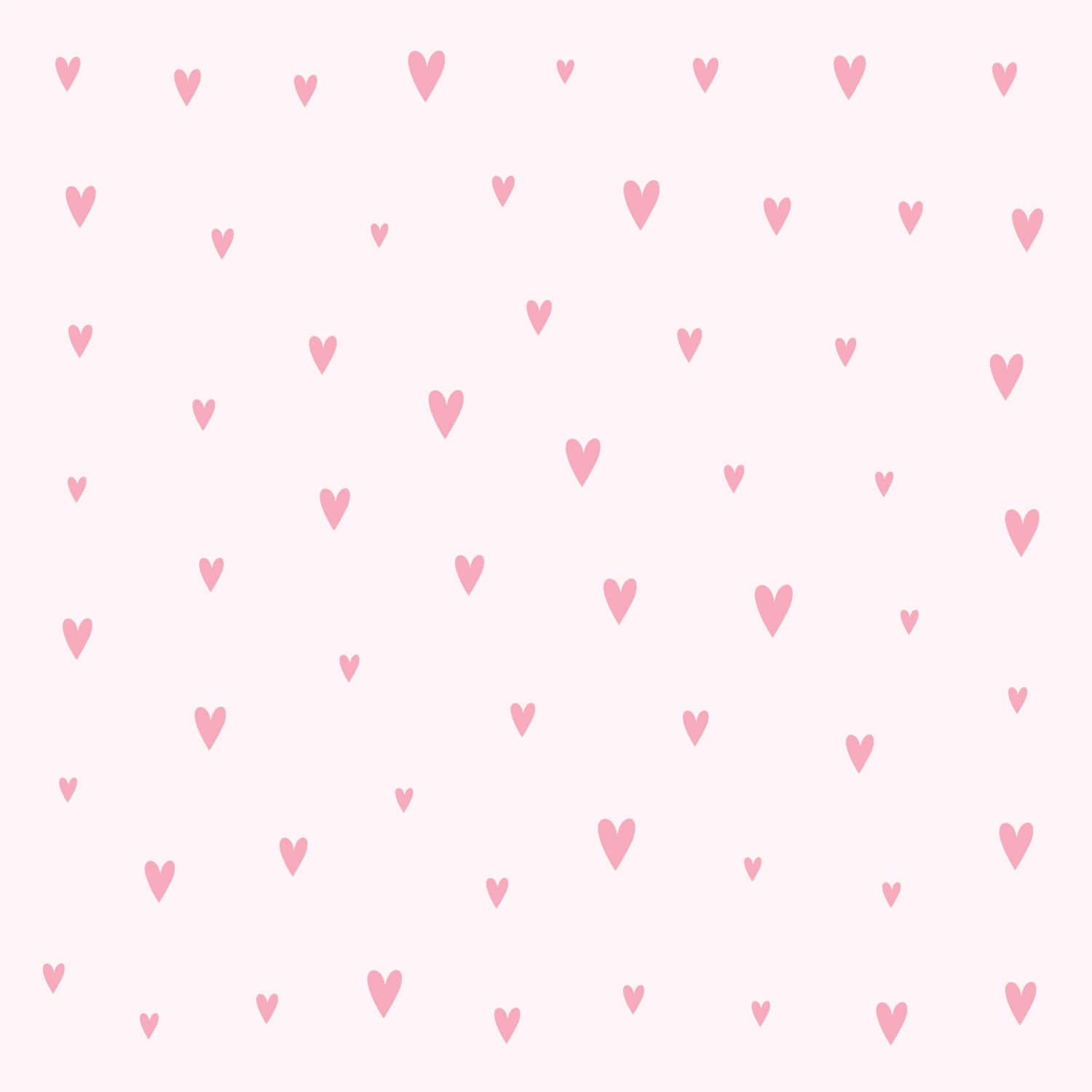 Heart Pattern 桌布 壁紙 — 柔軟的粉紅色心形在淡粉色背景上以分散、異想天開的圖案輕輕漂浮。