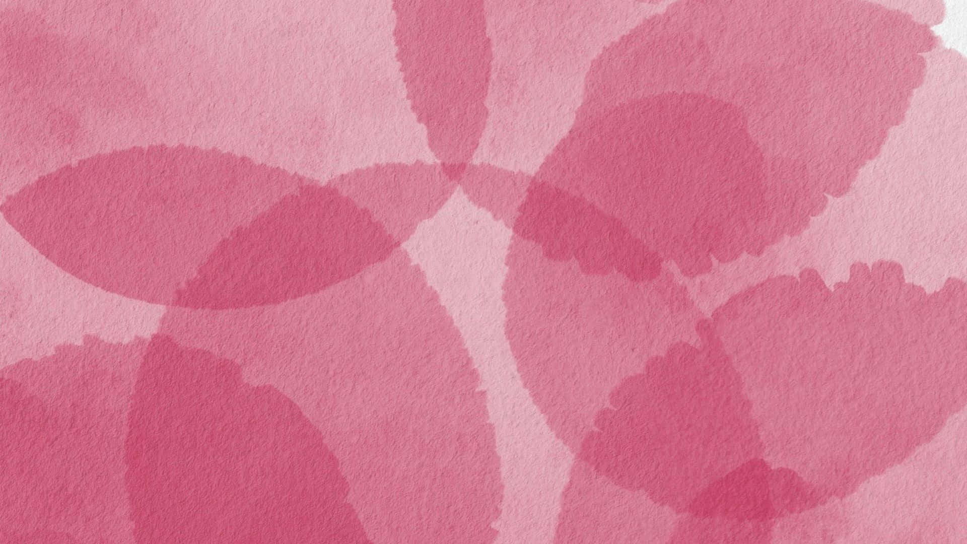 Pink Pattern 桌布 壁紙 — 柔軟的粉紅色水彩花瓣在紋理紙上重疊，營造出柔和的抽象花卉圖案。