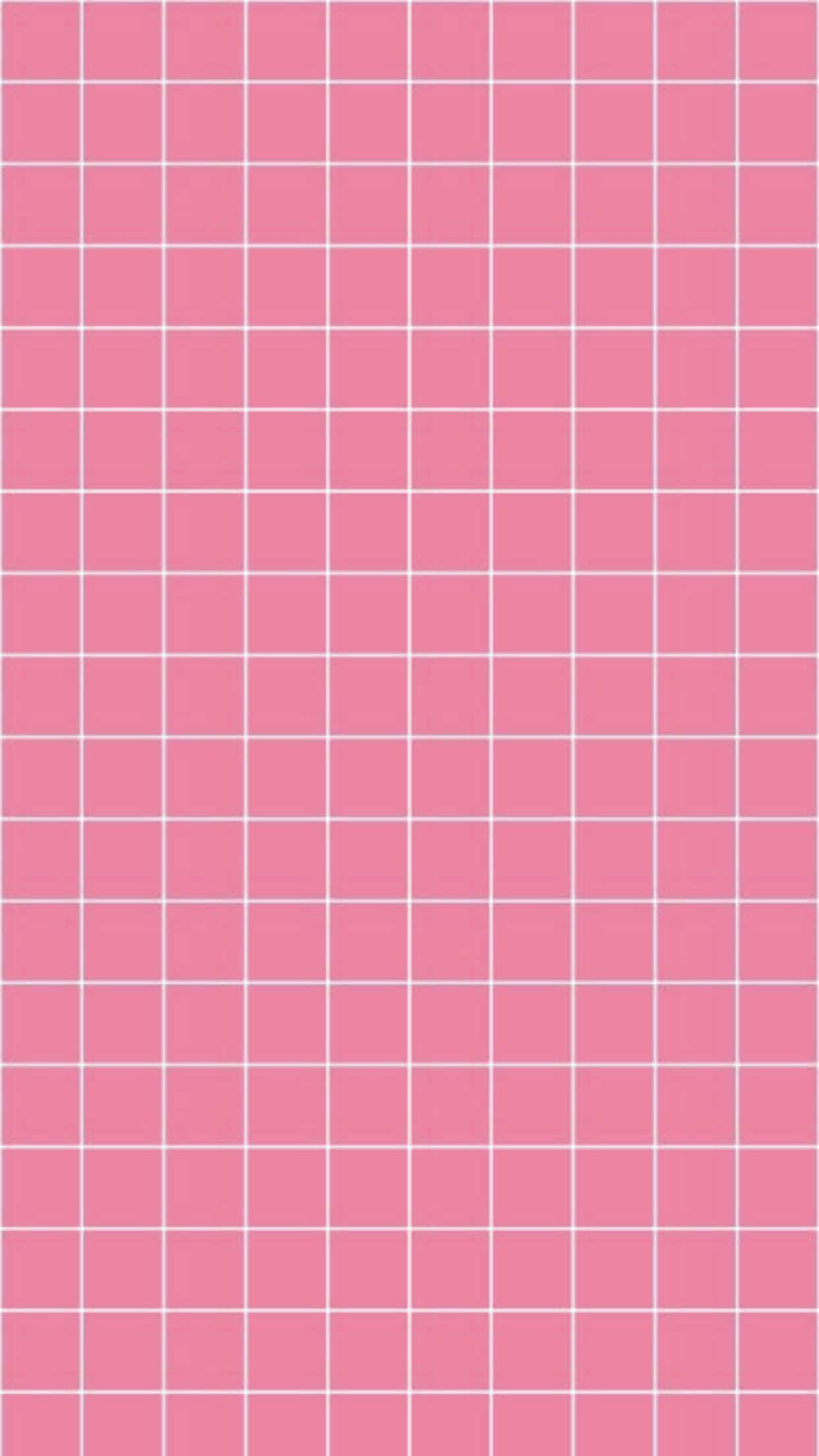 Pastel Aesthetic Grid 桌布 壁紙 — 柔軟的粉紅色背景，帶有乾淨的白色網格圖案，營造出簡約有序的視覺紋理。