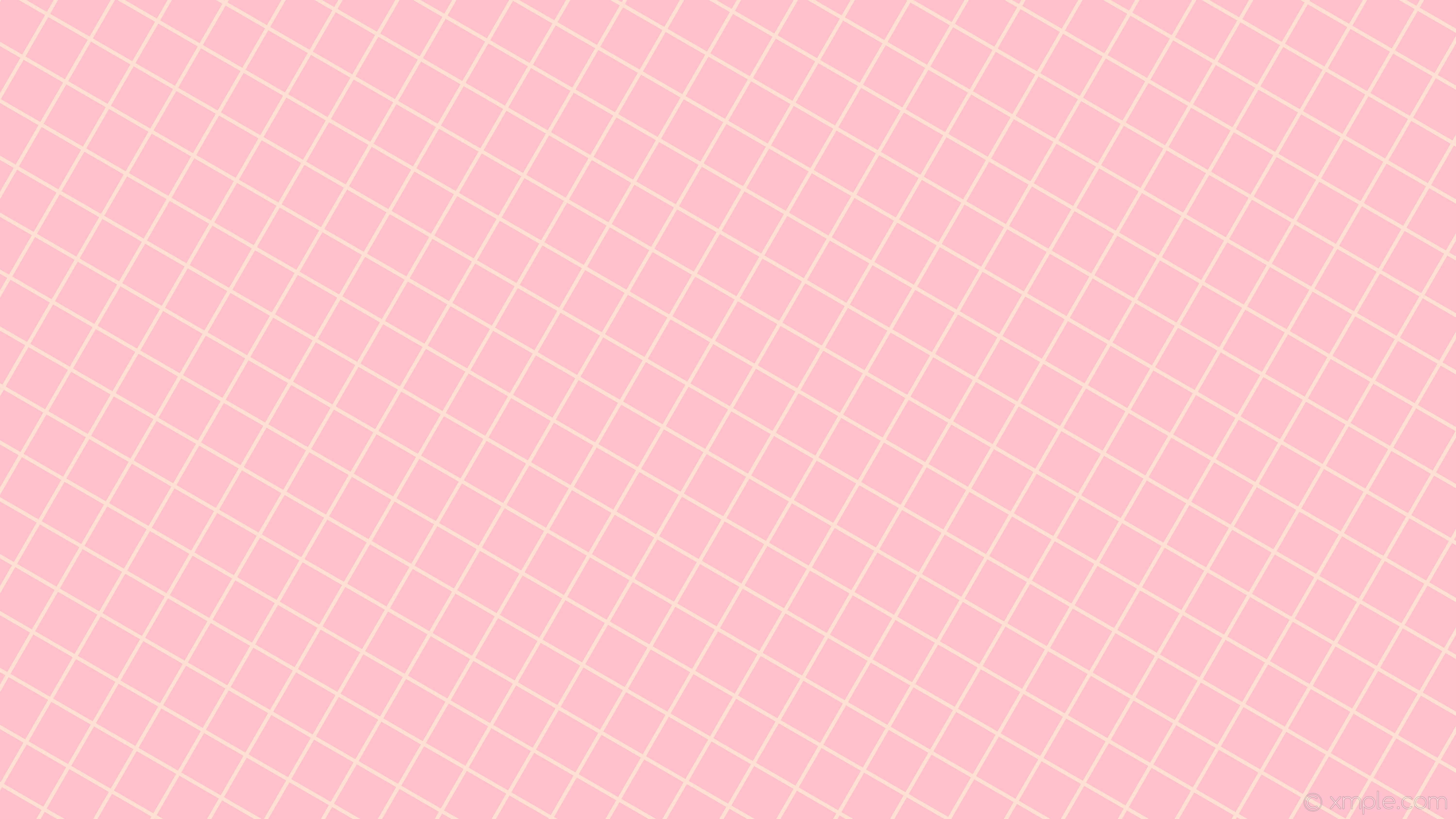 Pink Grid 桌布 壁紙 — 柔軟的粉紅色背景，帶有微妙的奶油色對角線網格圖案，營造出乾淨簡約的美感。