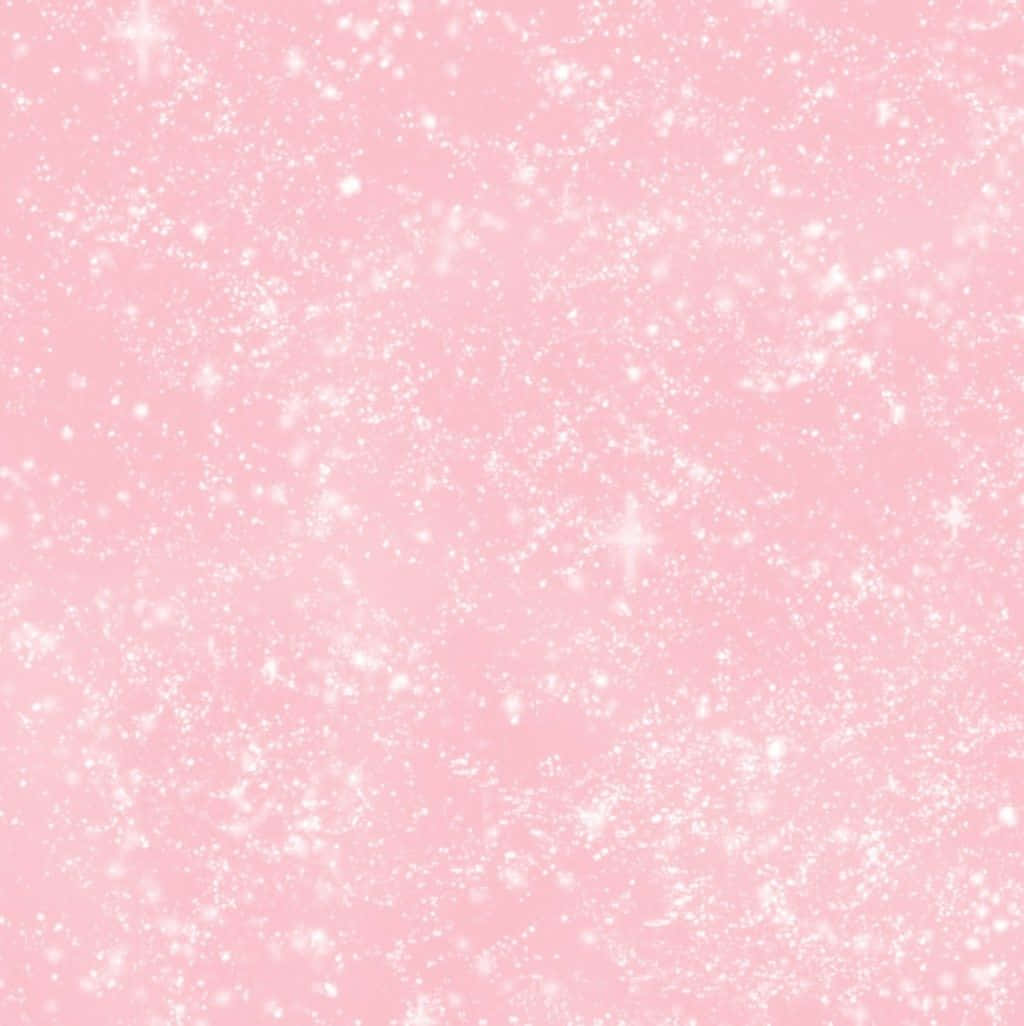 Pink Girly 桌布 壁紙 — 柔軟的粉紅色背景，飾有閃閃發光的白色亮粉和星形閃爍，營造出夢幻般的神奇效果。