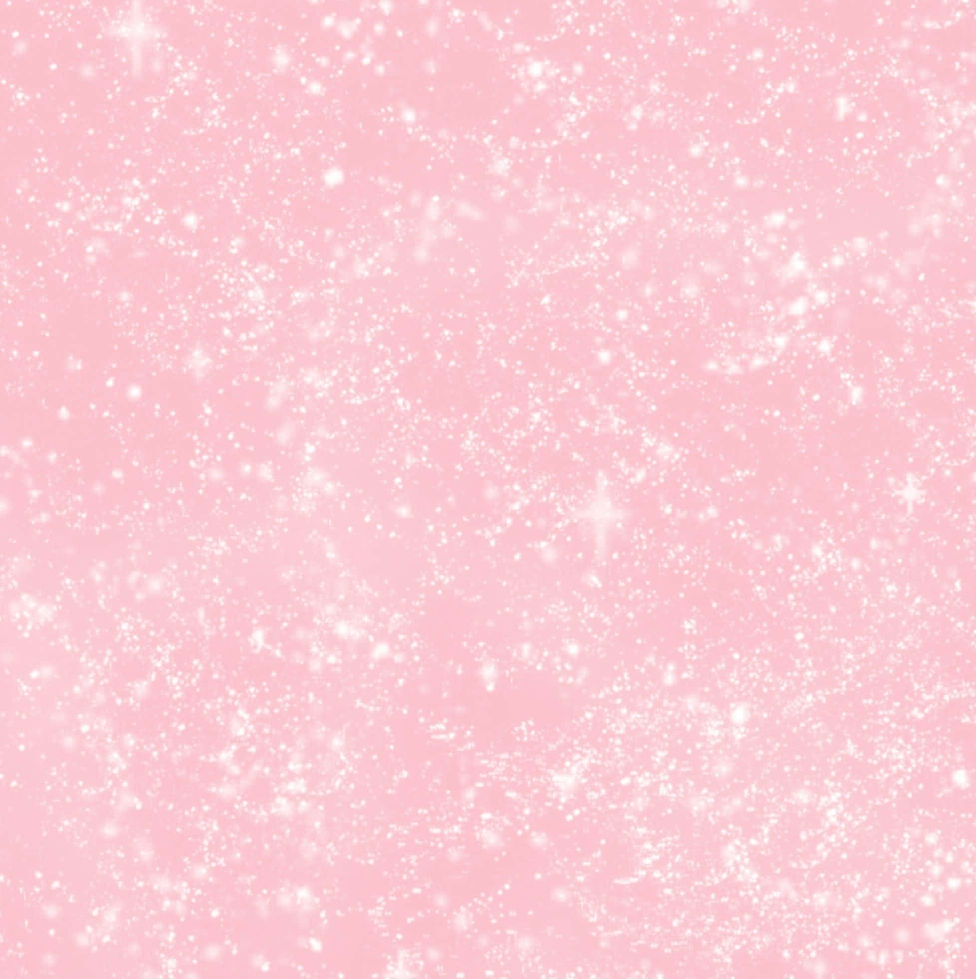 Blush Pink 桌布 壁紙 — 柔軟的粉紅色背景，點綴著散落的白色亮粉和星形閃光，營造出夢幻般的神奇效果。