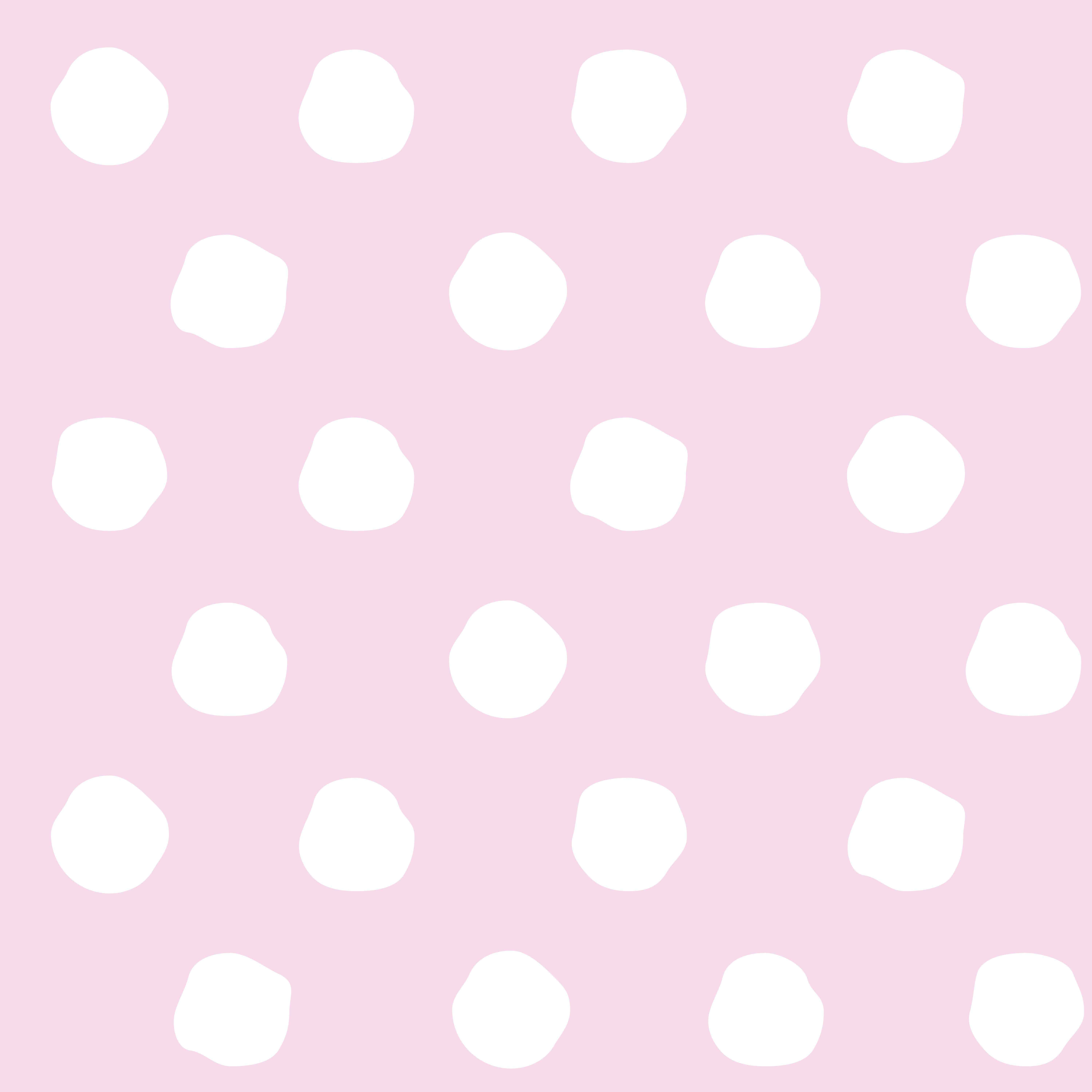 Polka Dot 桌布 壁紙 — 柔軟的粉紅色背景，點綴著散落的白色圓點，形成一個有趣的重複圖案。