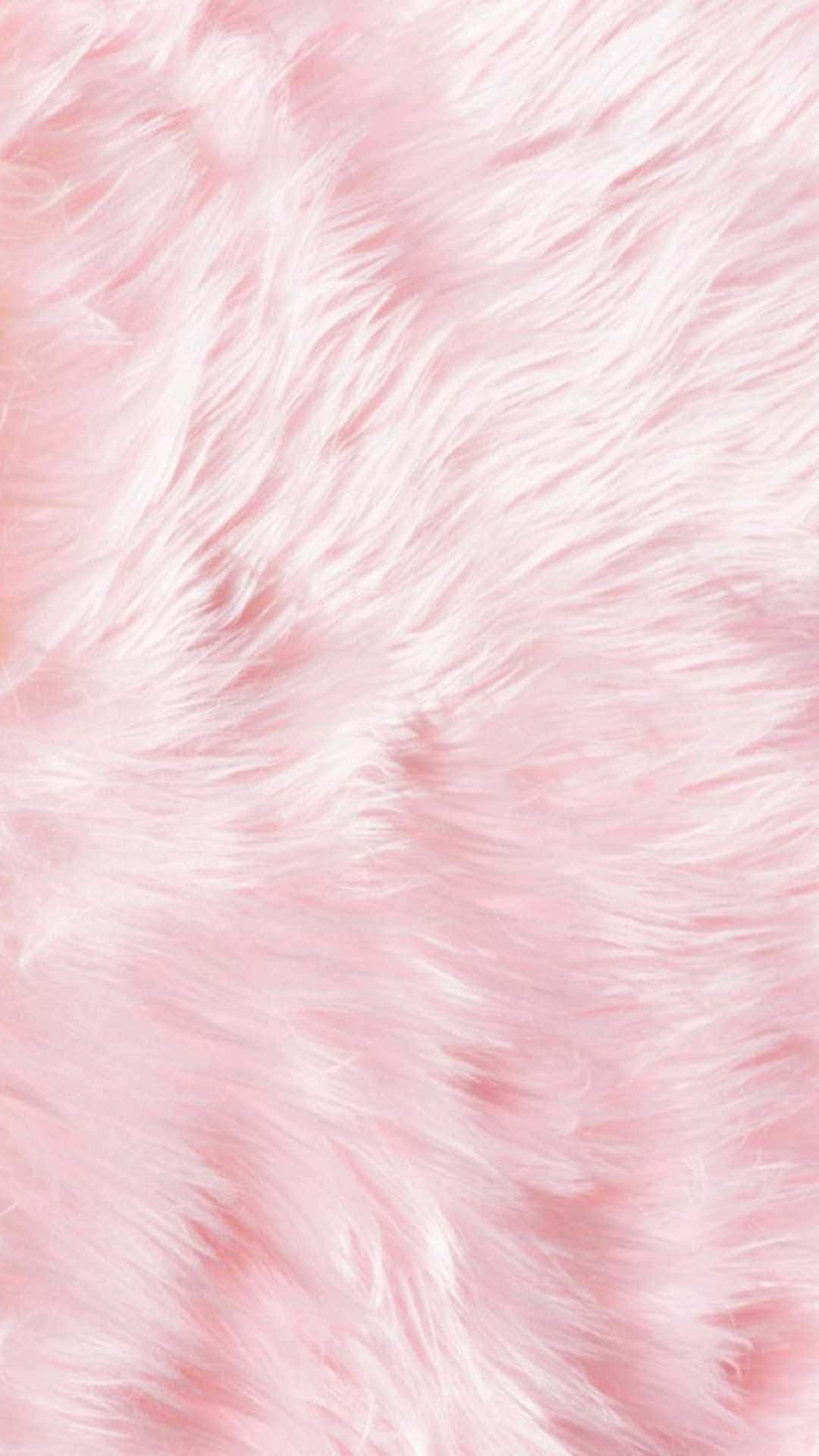 Light Pink Glitter 桌布 壁紙 — 柔軟粉紅色人造毛皮的近距離特寫，帶有白色纖維，營造出舒適的紋理表面。