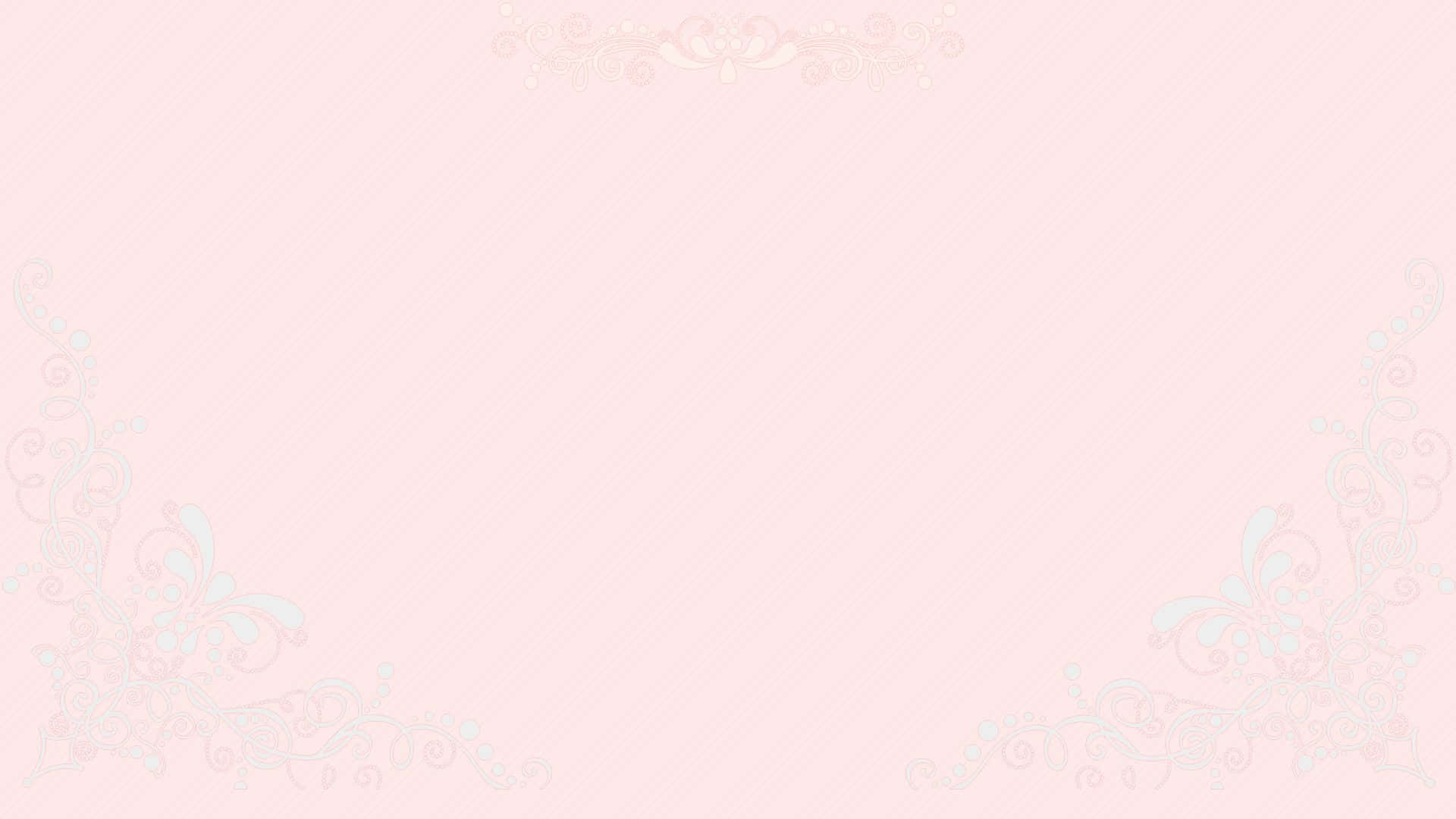 Plain Pink Desktop 桌布 壁紙 — 柔軟粉紅色壁紙，帶有精緻的柔和花卉角落裝飾和微妙的對角線紋理。