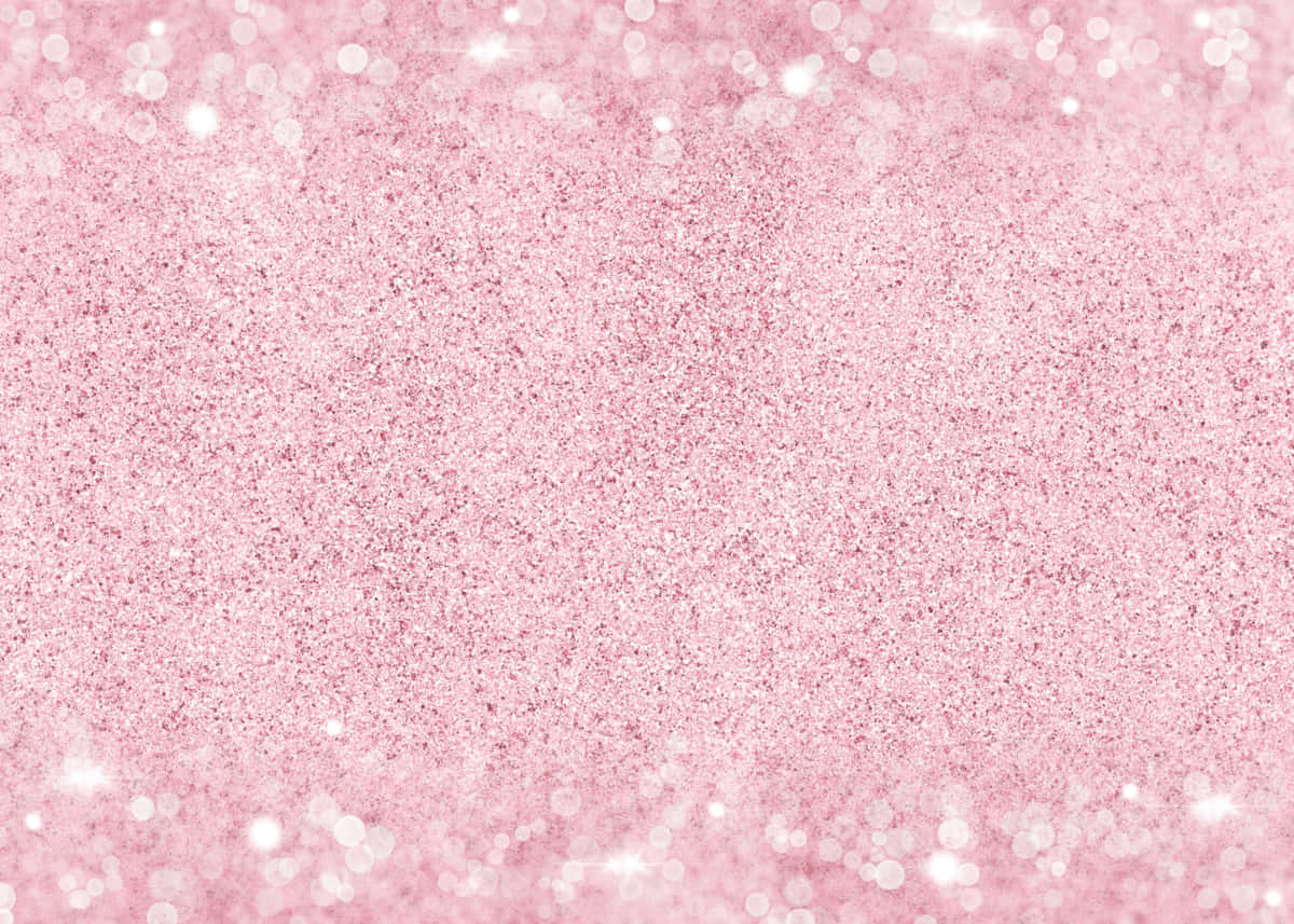 Pink Sparkly 桌布 壁紙 — 柔軟粉紅閃粉背景，表面散落著閃爍的散景燈光。