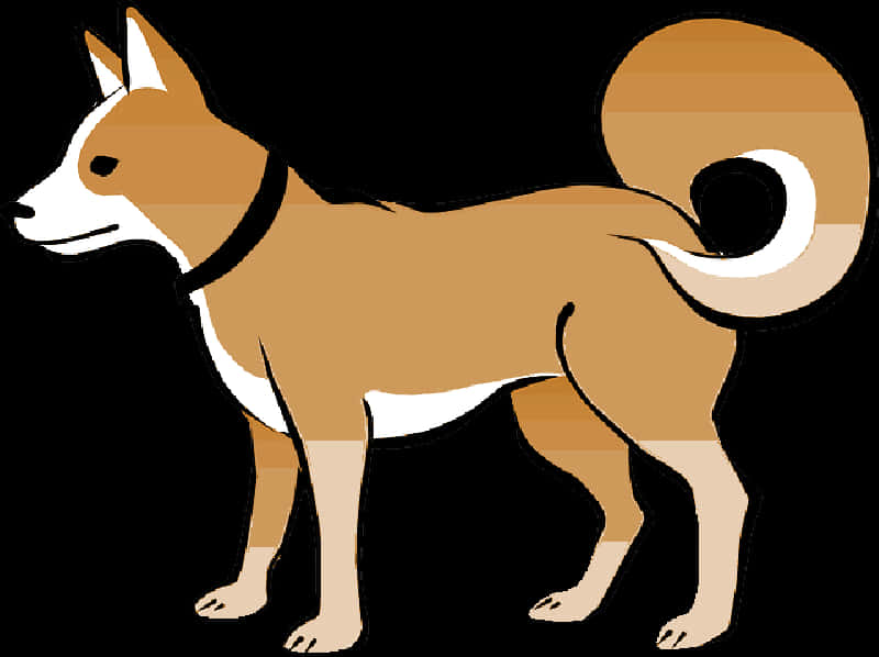 柴犬警覺插圖 壁紙