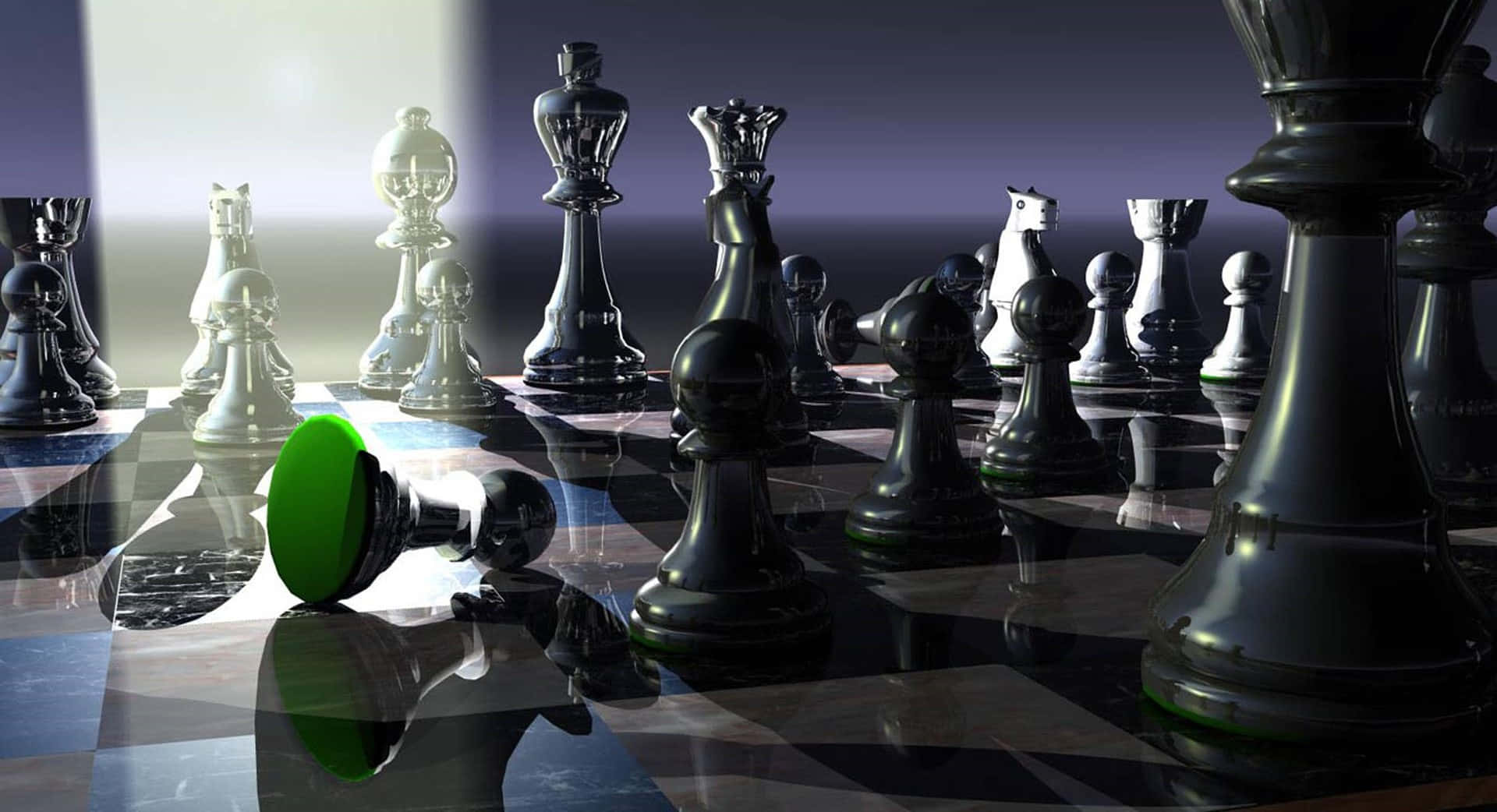 棋盤上的西洋棋棋子 壁紙