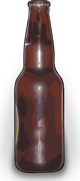 棕色啤酒瓶隔離 壁紙
