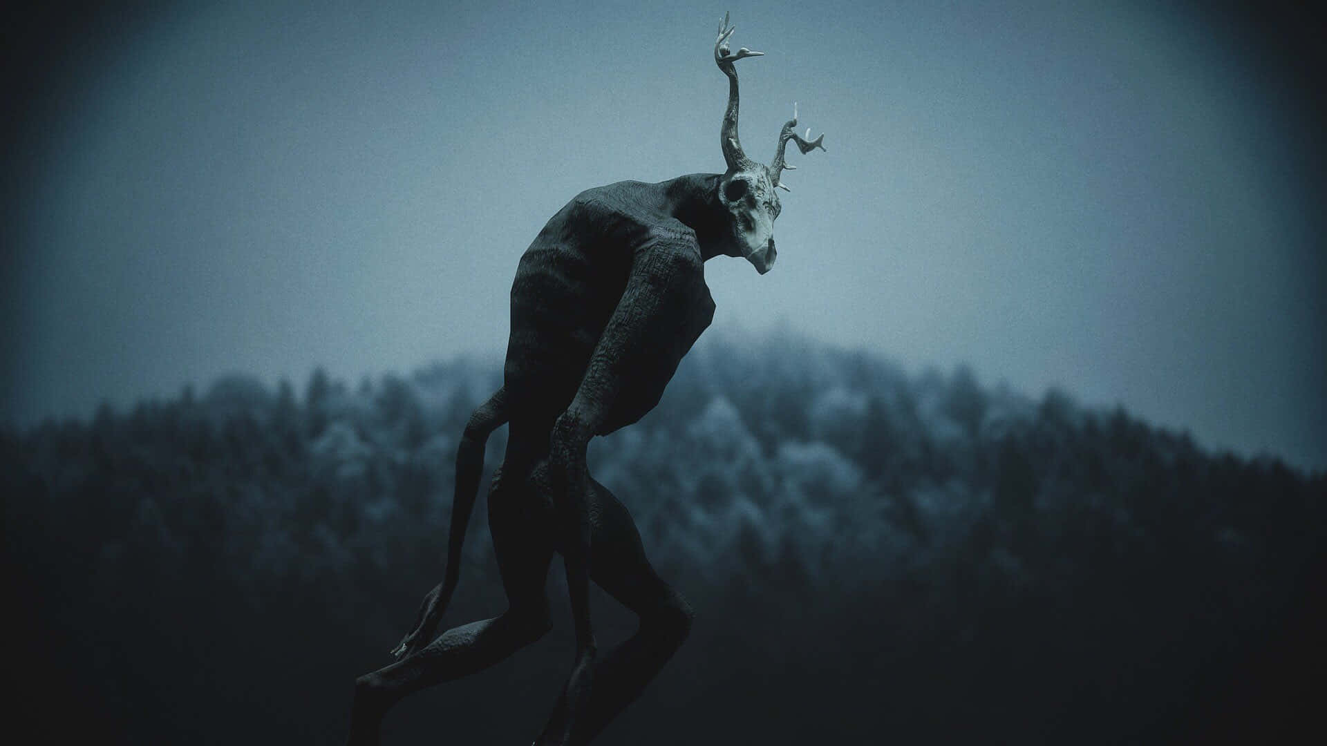 森林中站立的恶魔 壁紙