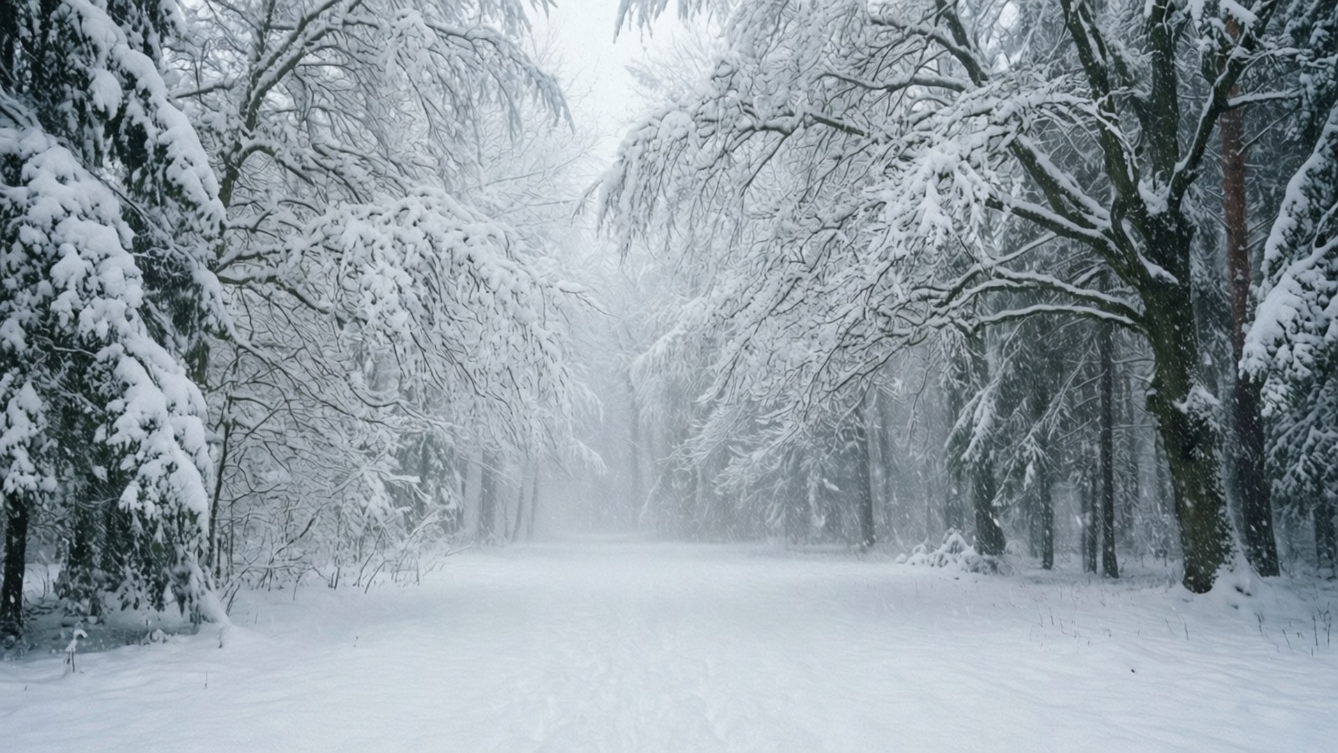 森林雪景 壁紙