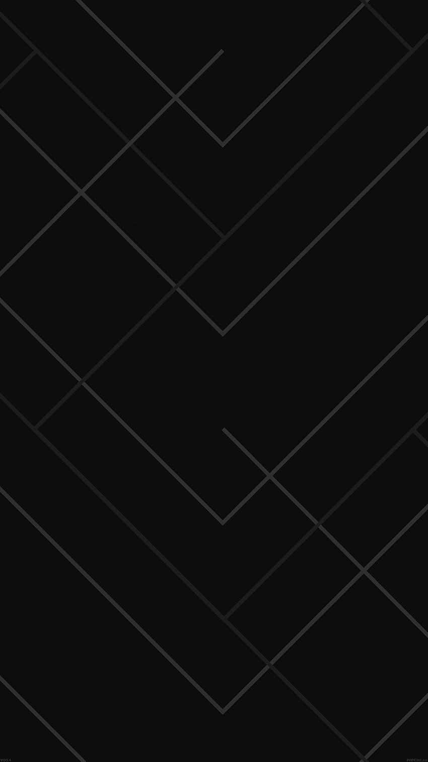 Pattern Phone 桌布 壁紙 — 極簡主義黑色桌布，帶有微妙的灰色幾何線條，形成抽象的角度圖案。