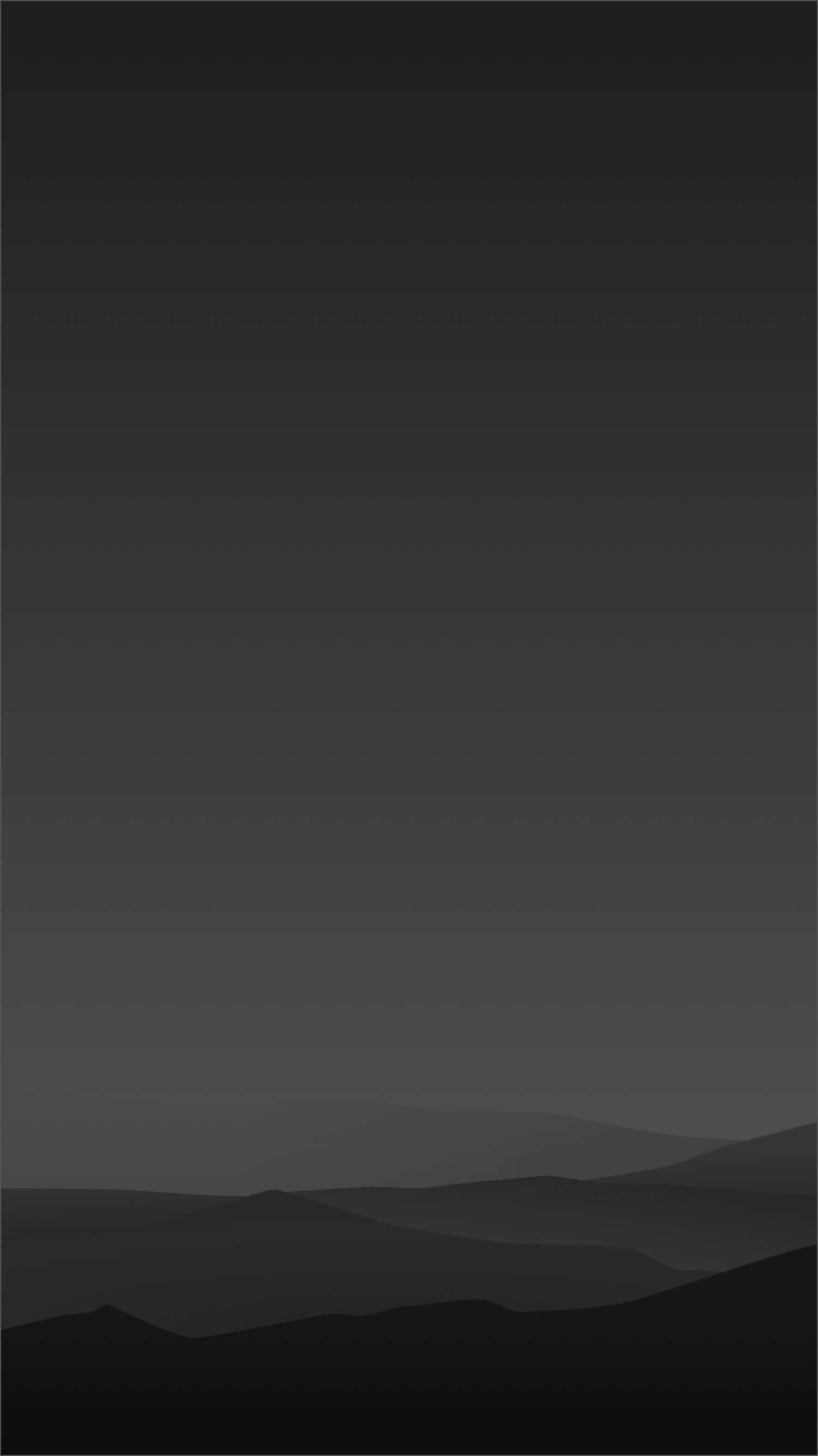Minimalist Gray 桌布 壁紙 — 極簡單色漸變風景，層疊的山巒剪影逐漸消失在迷霧遠方。