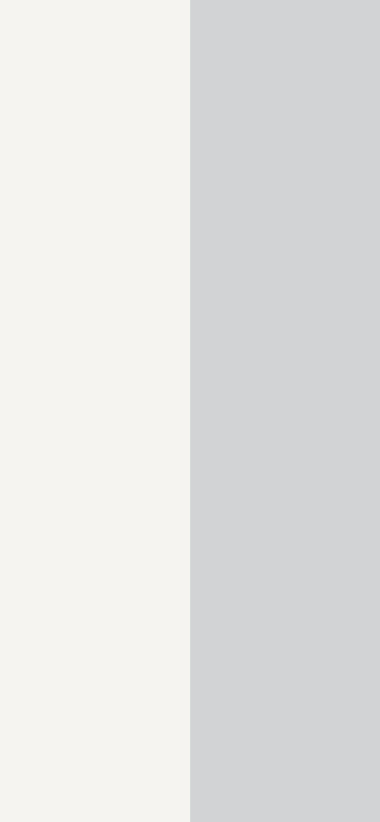 Beige iPhone 桌布 壁紙 — 極簡抽象桌布，設有兩個垂直面板，分別為純米白色和淺灰色。