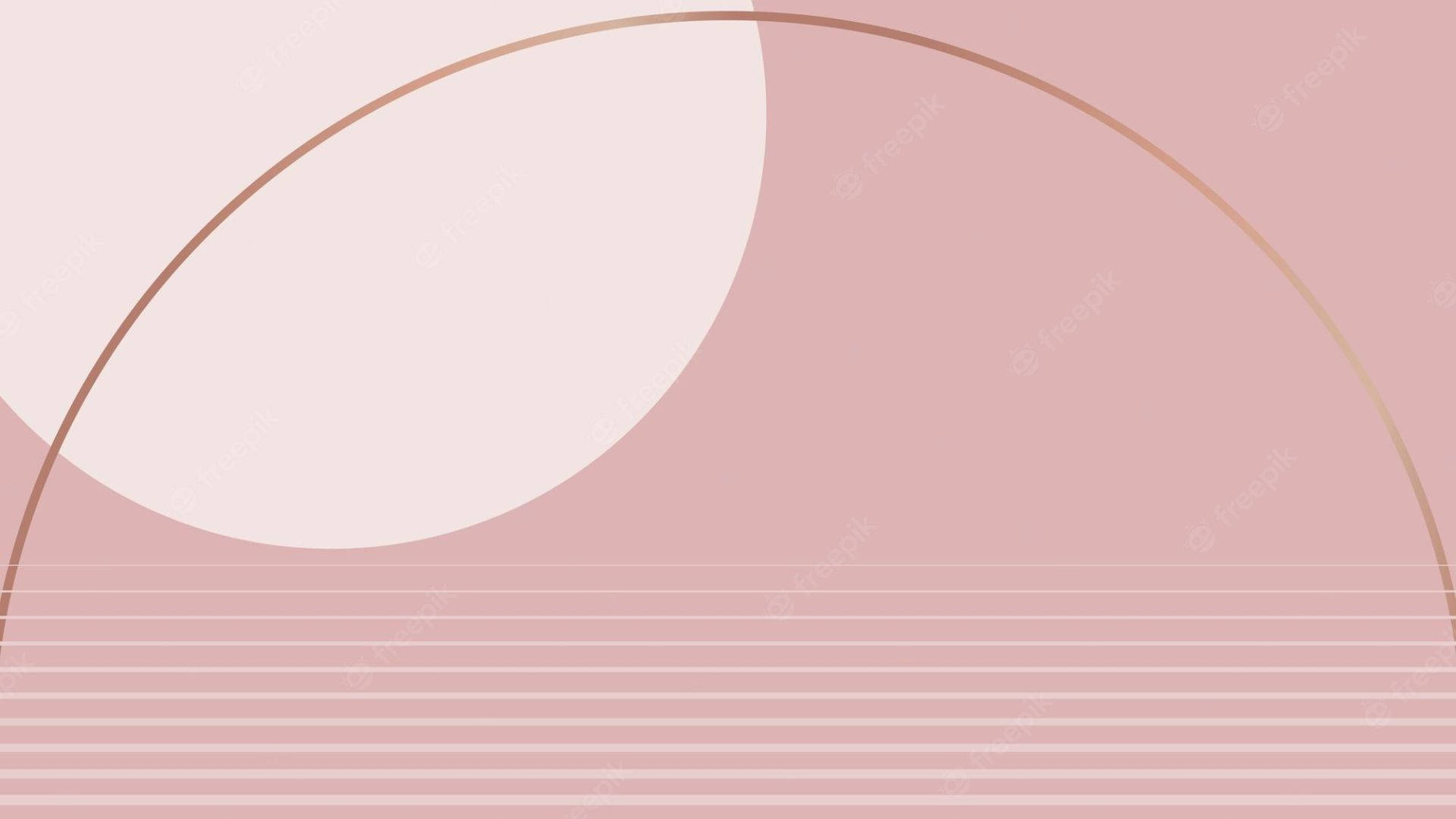 美學粉色GIF 桌布 壁紙 — 極簡抽象設計，柔和粉紅色調、彎曲弧線和水平線條，營造寧靜的幾何和諧。