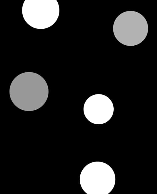 Dot Texture 桌布 壁紙 — 極簡抽象風格桌布，黑色背景上散落著白色和灰色的圓圈。