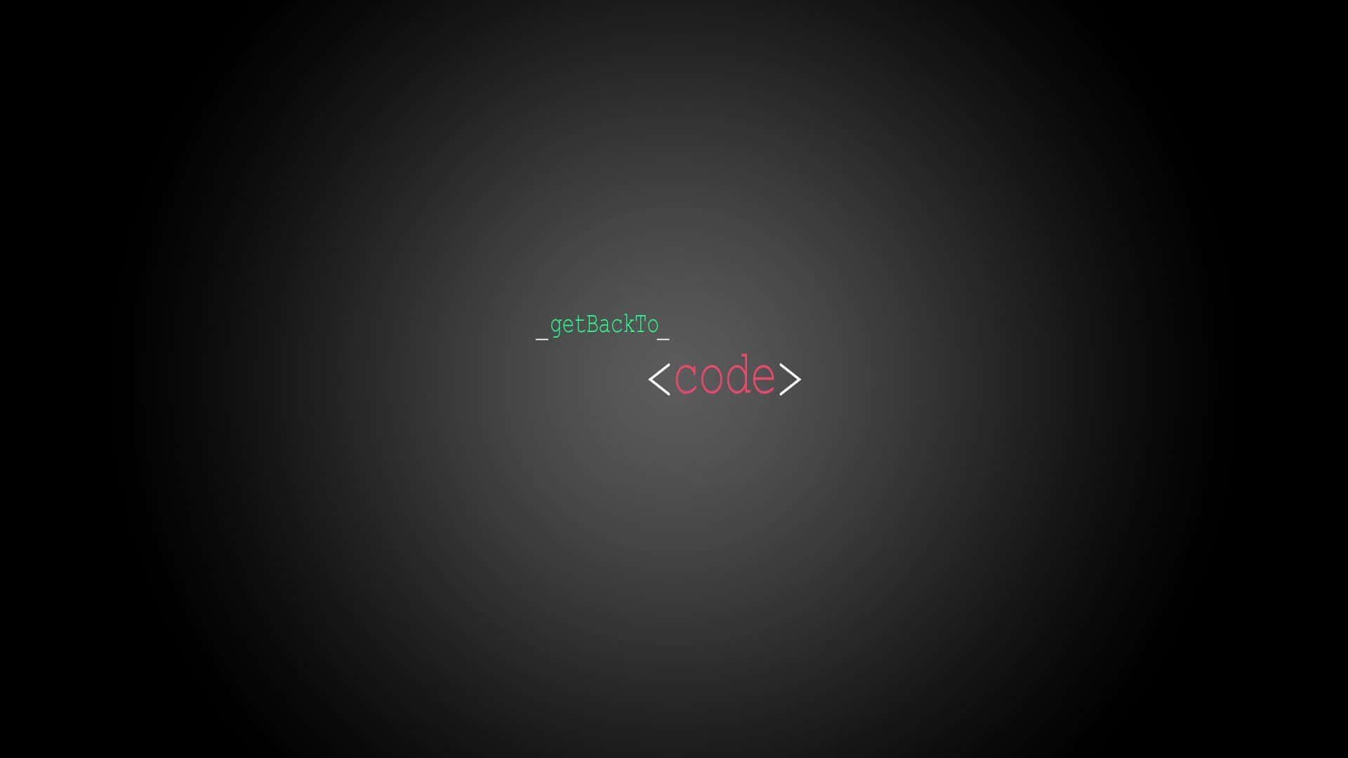 Javascript 桌布 壁紙 — 極簡數位藝術，在深色漸層背景上居中放置發光的綠色和粉紅色程式碼文字。