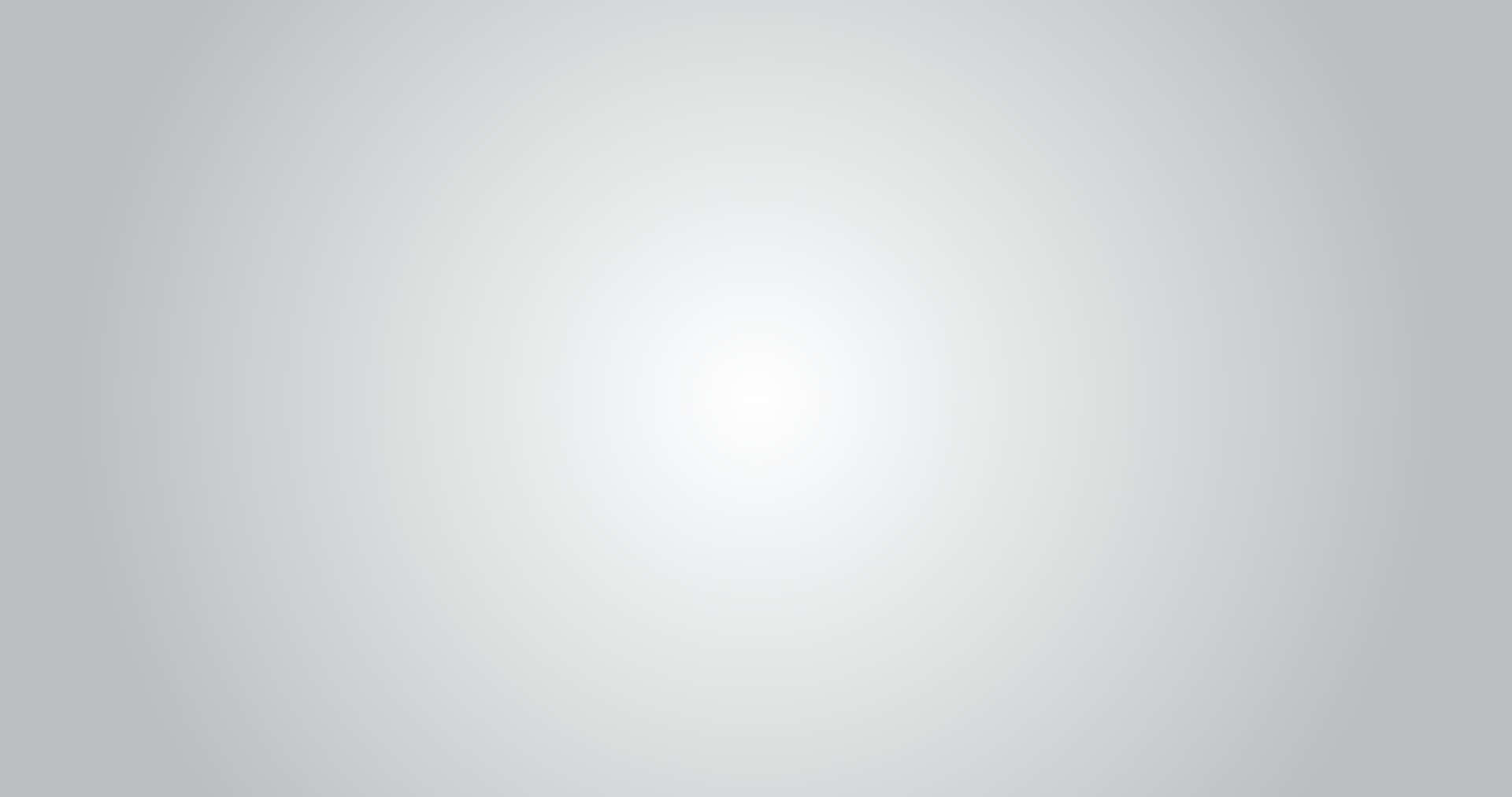 Gray Gradient 桌布 壁紙 — 極簡漸層從明亮的中心擴散到柔和的灰色邊緣，營造出平靜的抽象光芒。