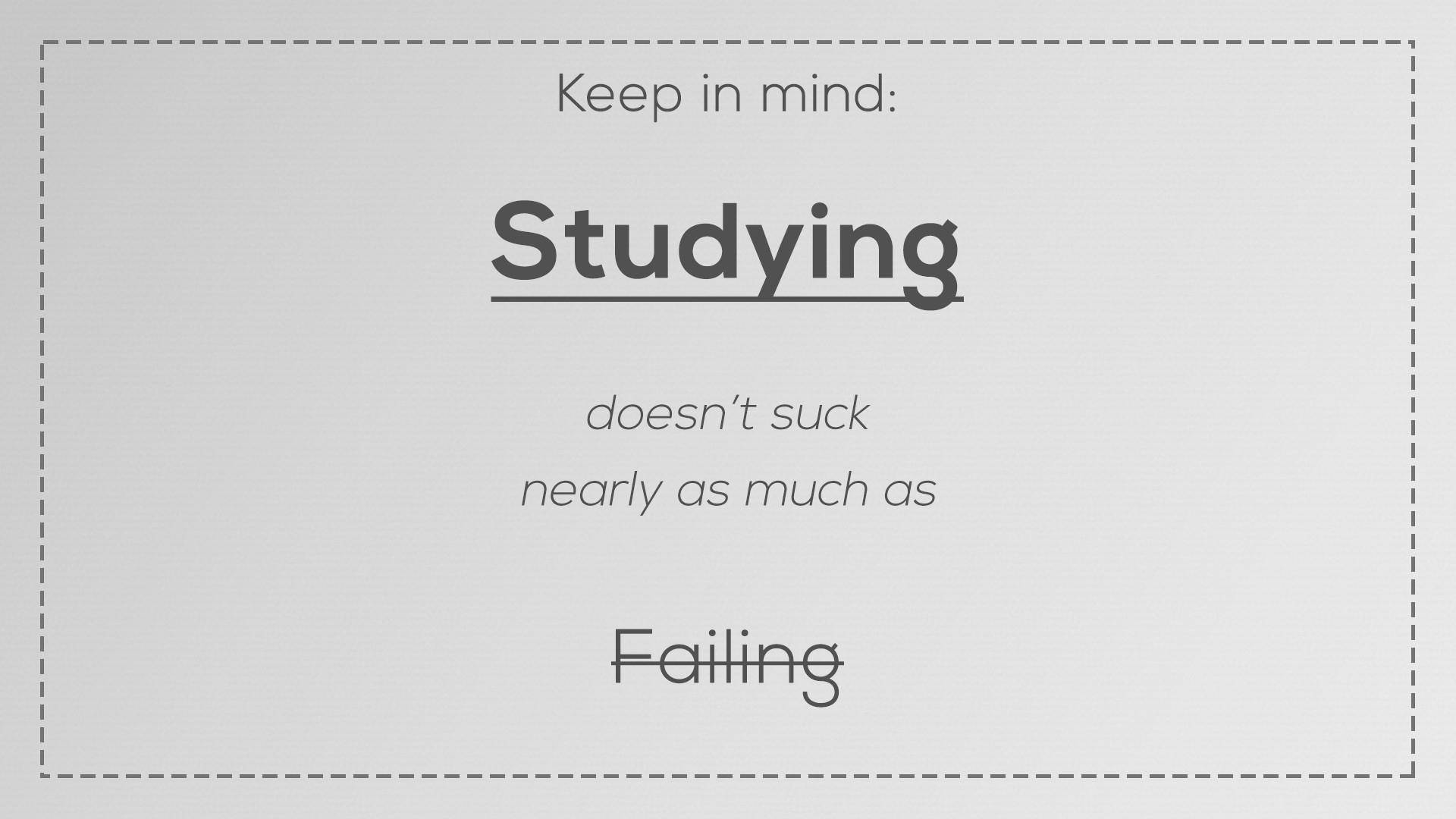Motivation 桌布 壁紙 — 極簡激勵文字圖形，以粗體字型在淺灰色背景上說明學習比失敗更好。