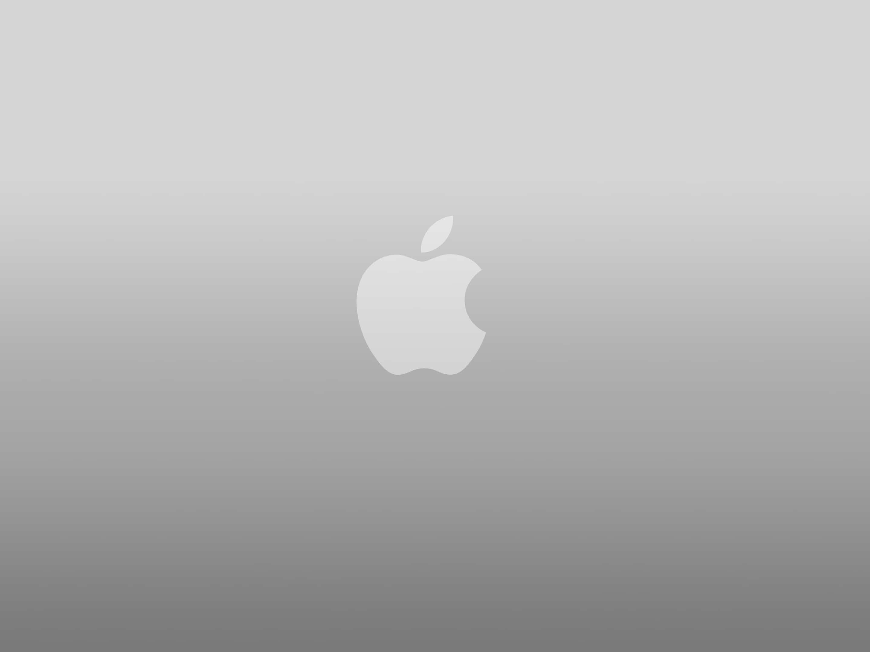 iPhone X Apple Logo 桌布 壁紙 — 極簡灰色漸變背景，中央放置一個柔和的Apple標誌。