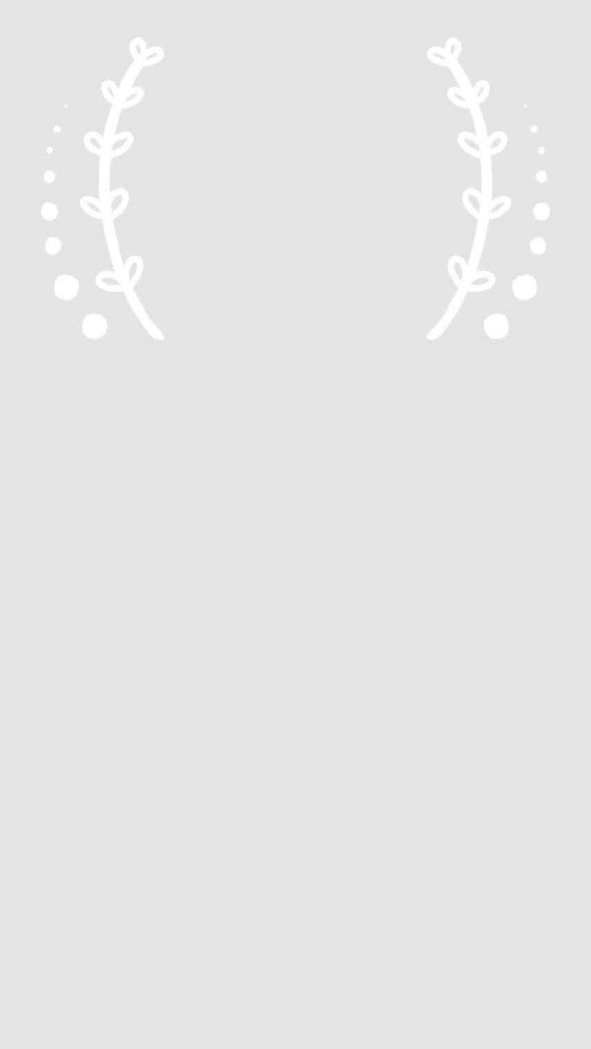 Light Gray iPhone 桌布 壁紙 — 極簡白色月桂花環圖示點綴在帶有虛線裝飾的純灰色背景兩側。