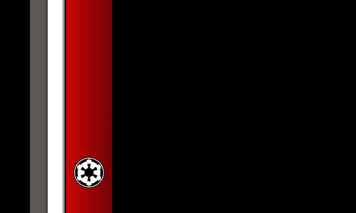 Galactic Empire 桌布 壁紙 — 極簡風格桌布，帶有黑色、灰色、白色和紅色的垂直條紋，紅色條紋上有帝國徽章。