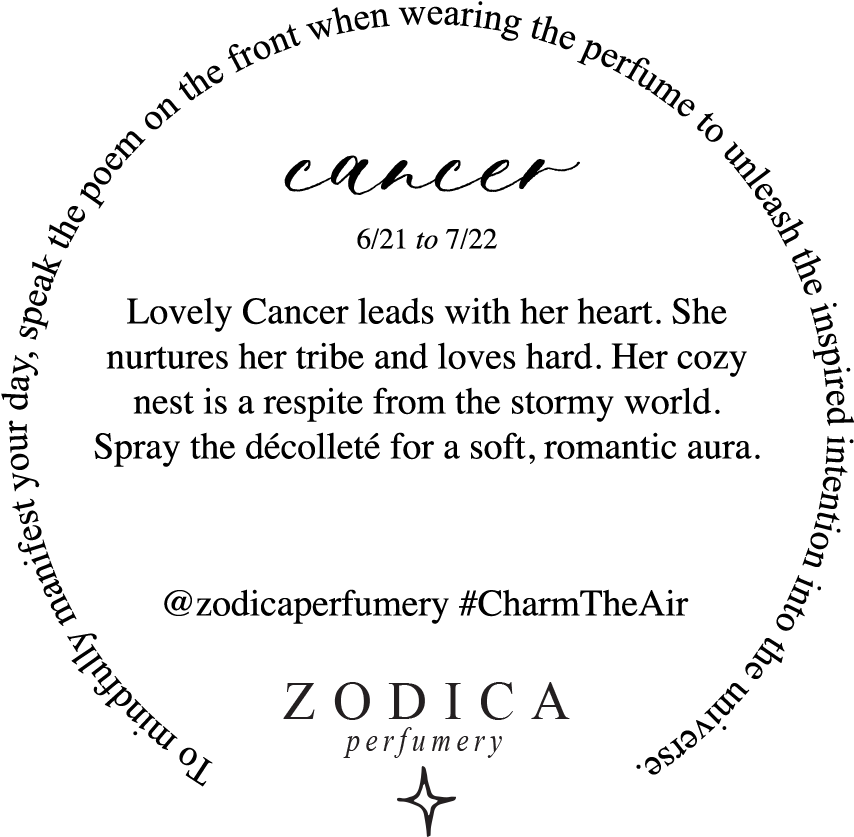 天秤座 桌布 壁紙 — 極簡黑色背景，帶有微妙的灰色文字，寫著 ZODICA 香水，以及一個小星星狀的標誌。