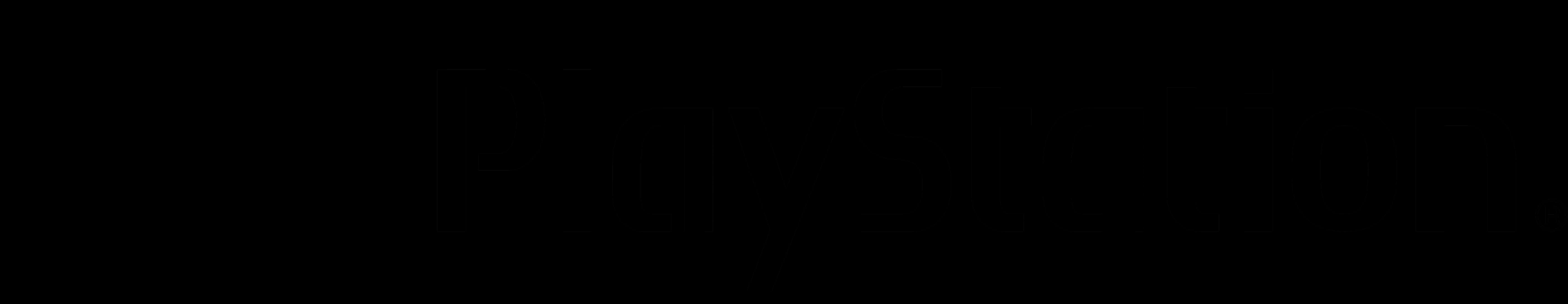 Playstation Logo 桌布 壁紙 — 極簡黑色背景，帶有微弱的白色幾何形狀和線條，形成抽象圖案。