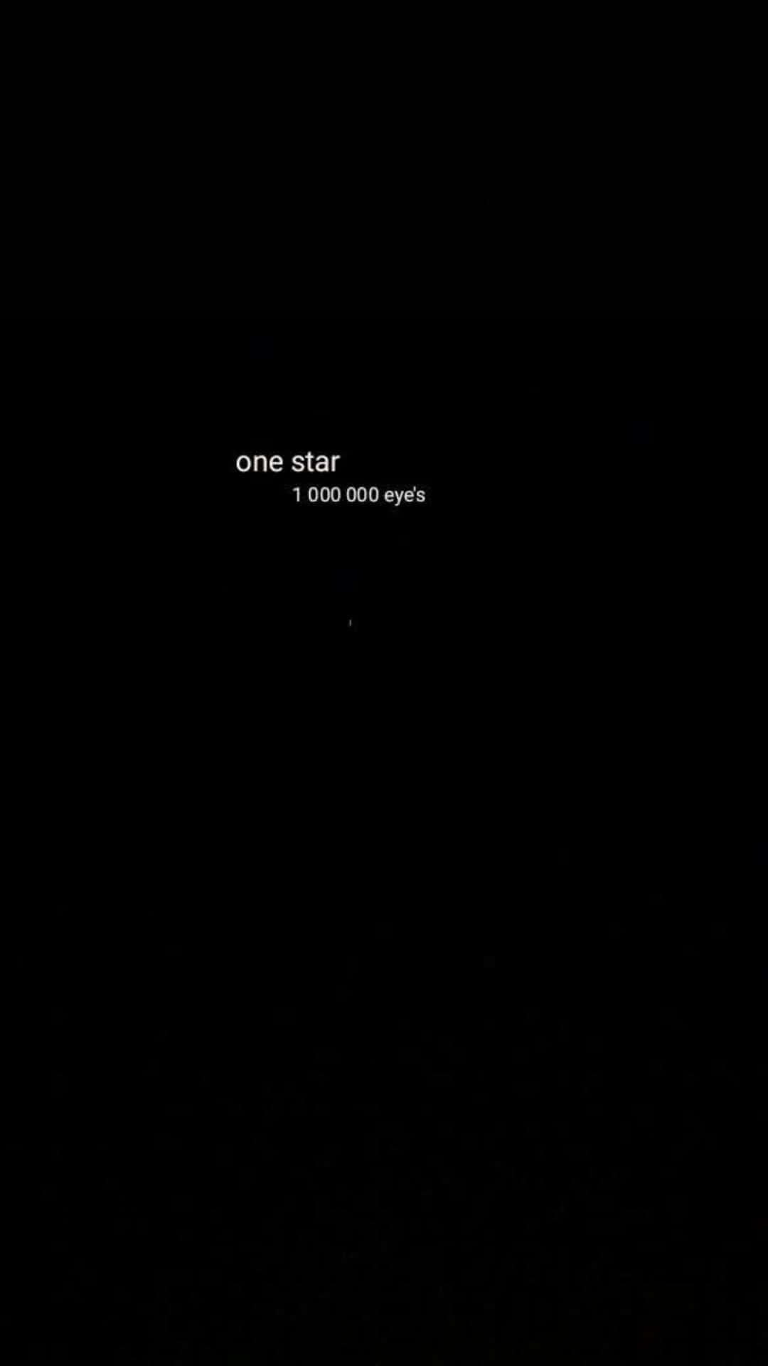 Black And White Quotes Simple 桌布 壁紙 — 極簡黑色背景，白色文字顯示 one star and 1 000 000 eyes 居中在螢幕上。