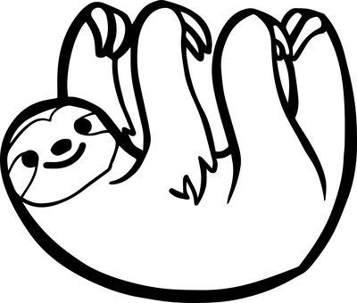 樹懶_ 黑色背景 壁紙