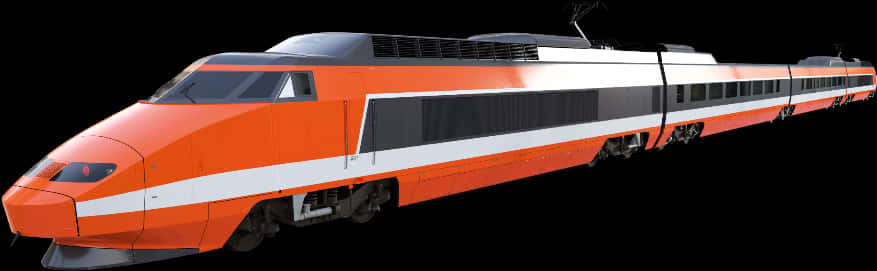 橘白配色高速列車 壁紙