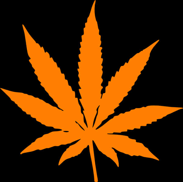 橘色大麻葉圖形 壁紙
