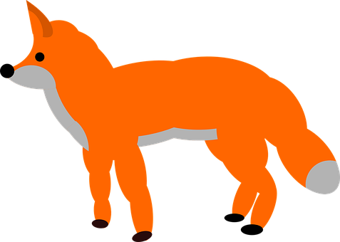 橘色狐狸向量插圖 壁紙