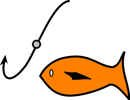 橘色魚類黑色背景 壁紙