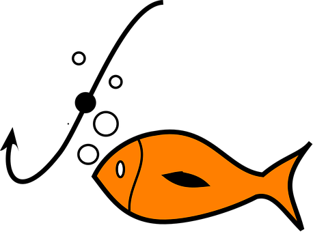 橘色魚黑色背景 壁紙
