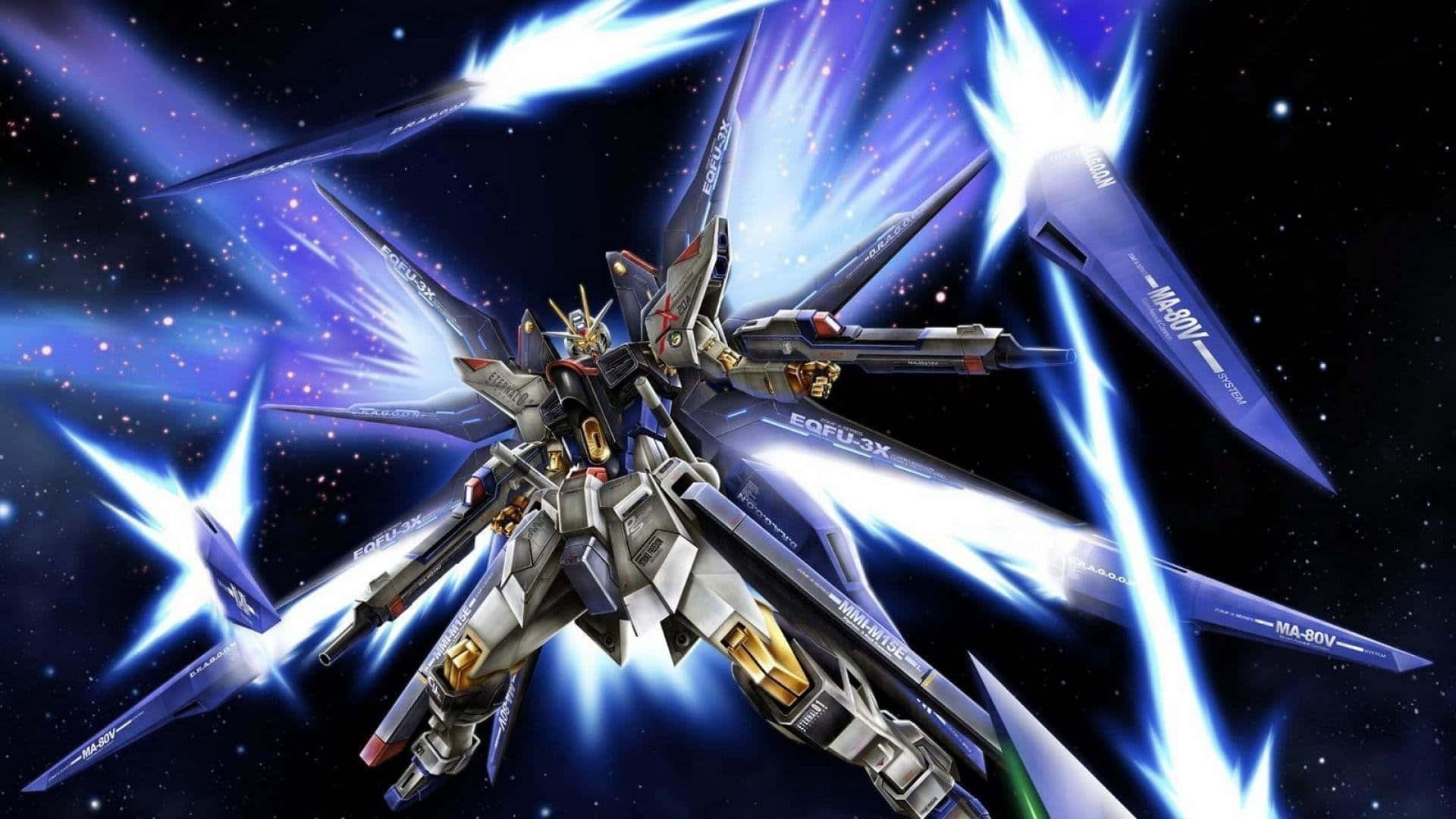 機動戰士鋼彈00 太空船 藍光 — 機動戰士鋼彈 壁紙