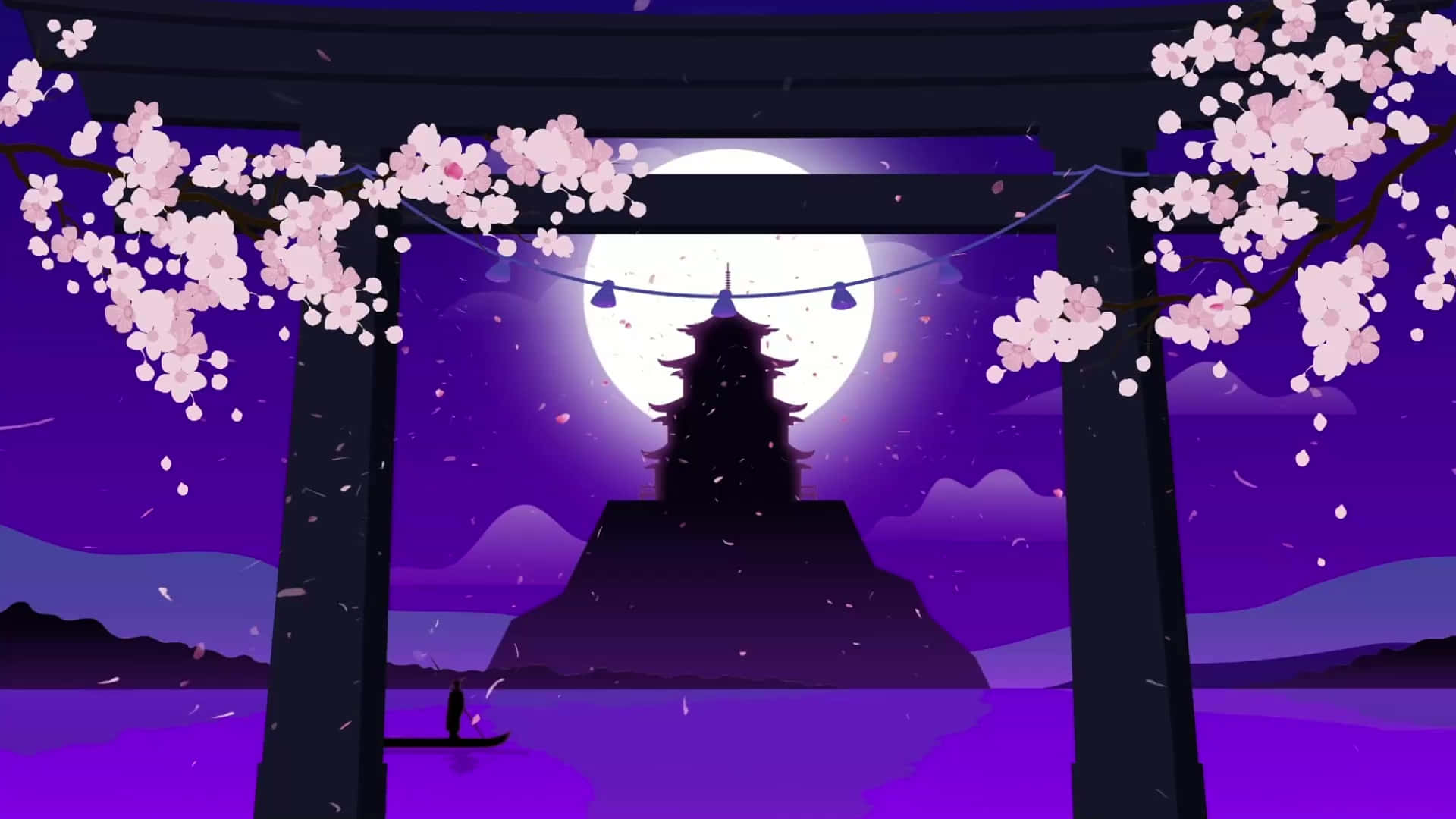 櫻花背景 壁紙