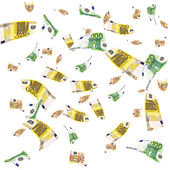 歐元貨幣雨 金錢落下 壁紙