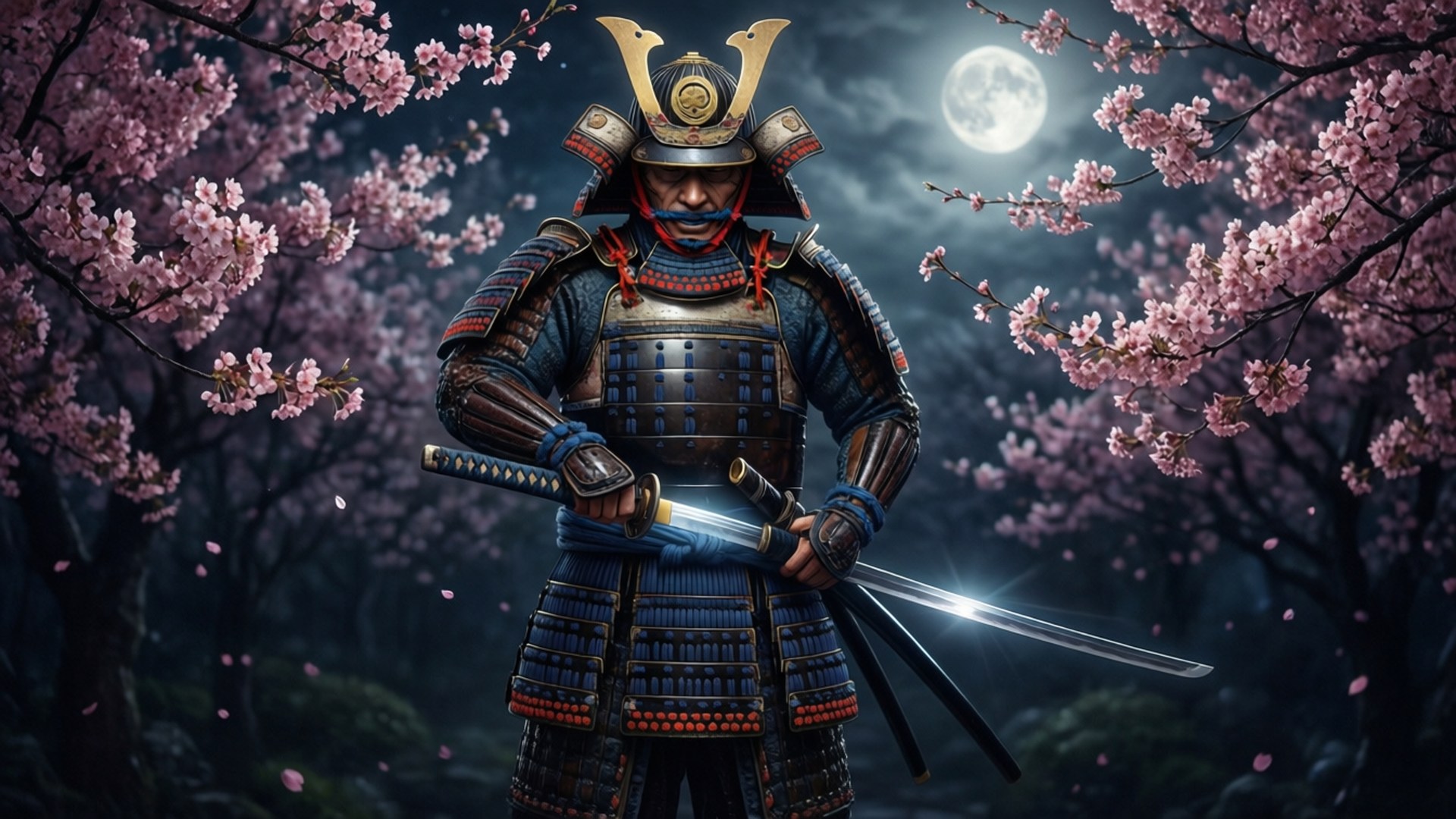 武士月光 OLED 壁紙