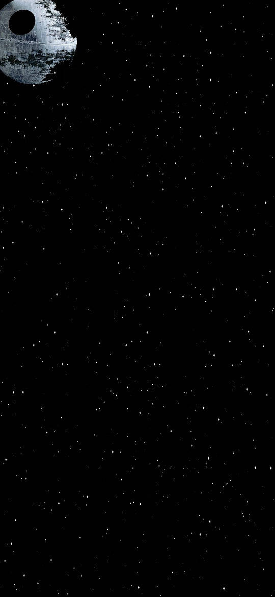 死星漂浮在佈滿星辰的太空虛空中 — Google pixel 壁紙