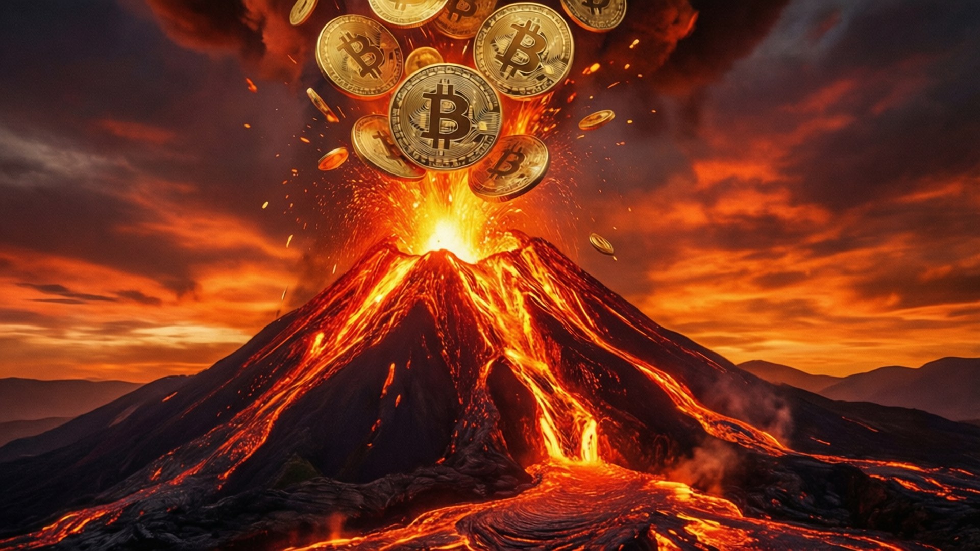 比特幣火山爆發 壁紙