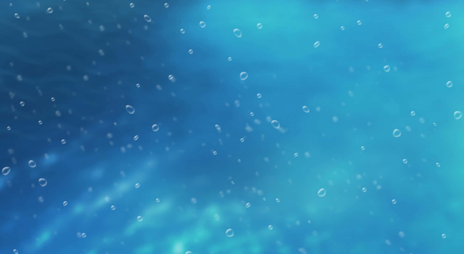背景 桌布 壁紙 — 氣泡在陽光照耀的碧綠水中升起，柔和的光線營造出寧靜的水下場景。
