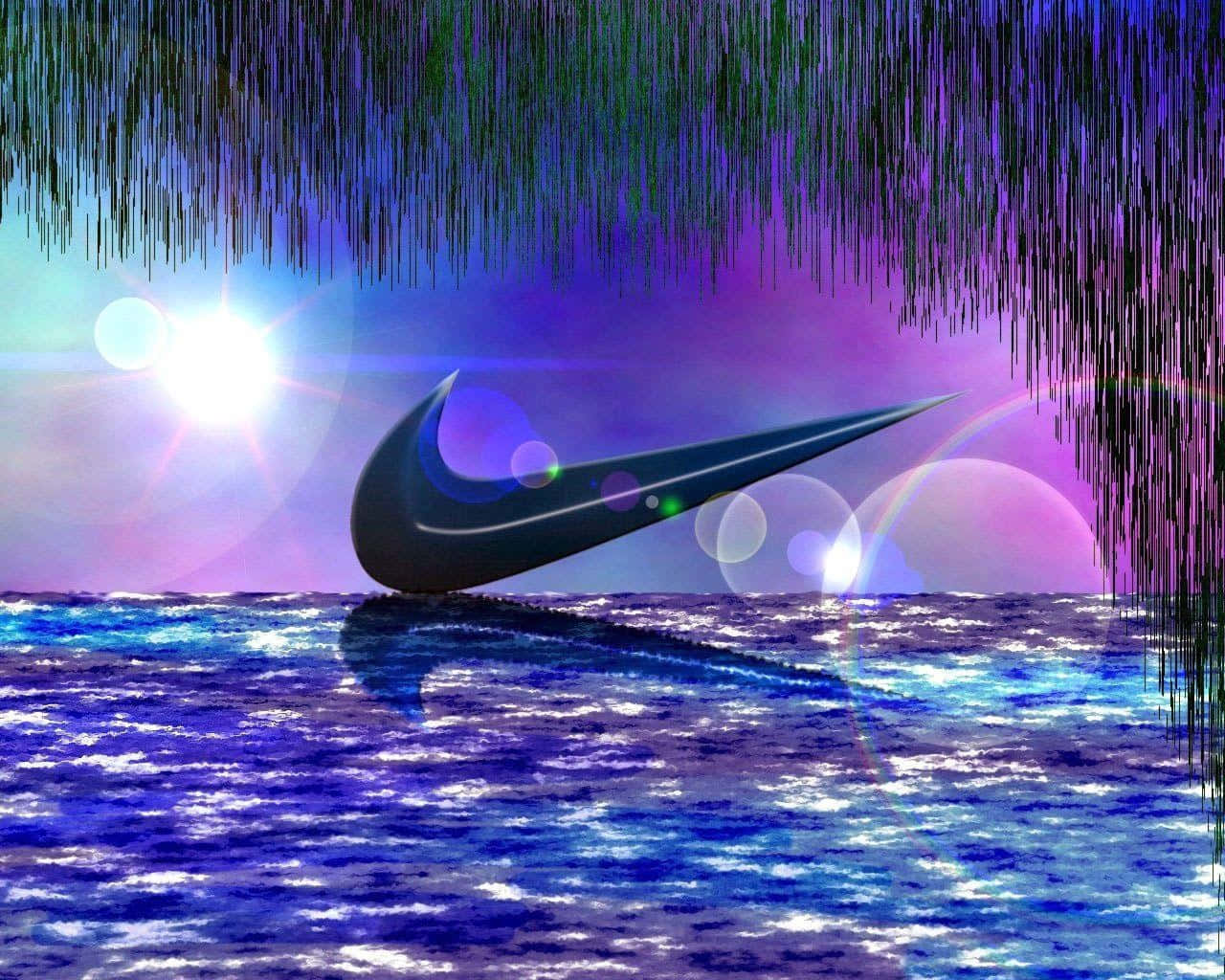 水中的Nike勾勾，莎拉·麥當勞作品 壁紙