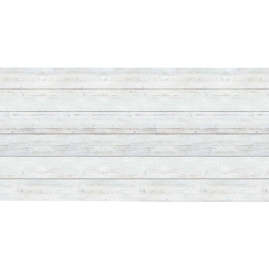 Shiplap 桌布 壁紙 — 水平排列的白色風化木板，帶有可見的木紋和微妙的灰色底色。