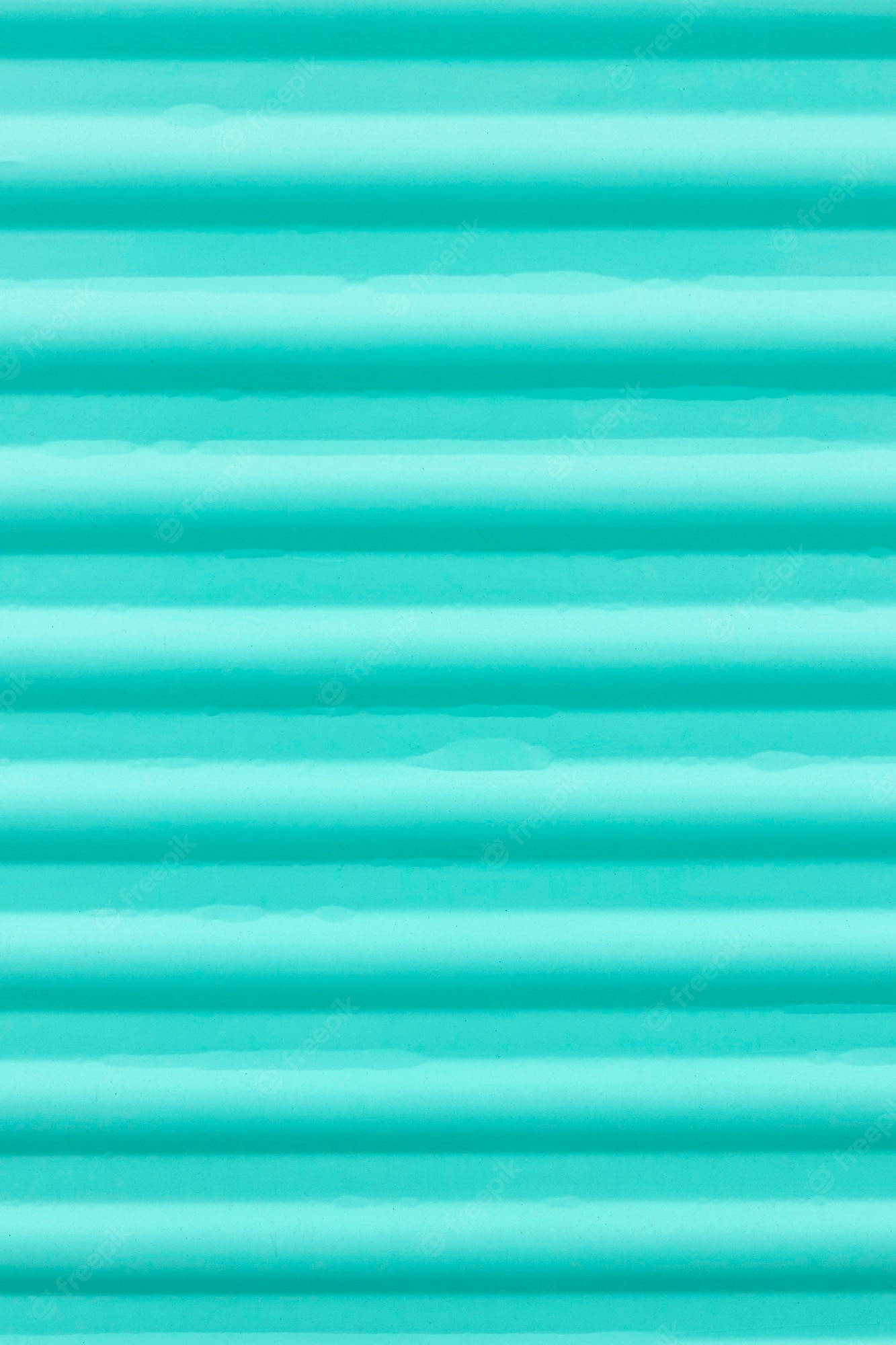 Pastel Teal 桌布 壁紙 — 水平青綠色波紋金屬板的特寫，帶有微妙的漸變和紋理變化。