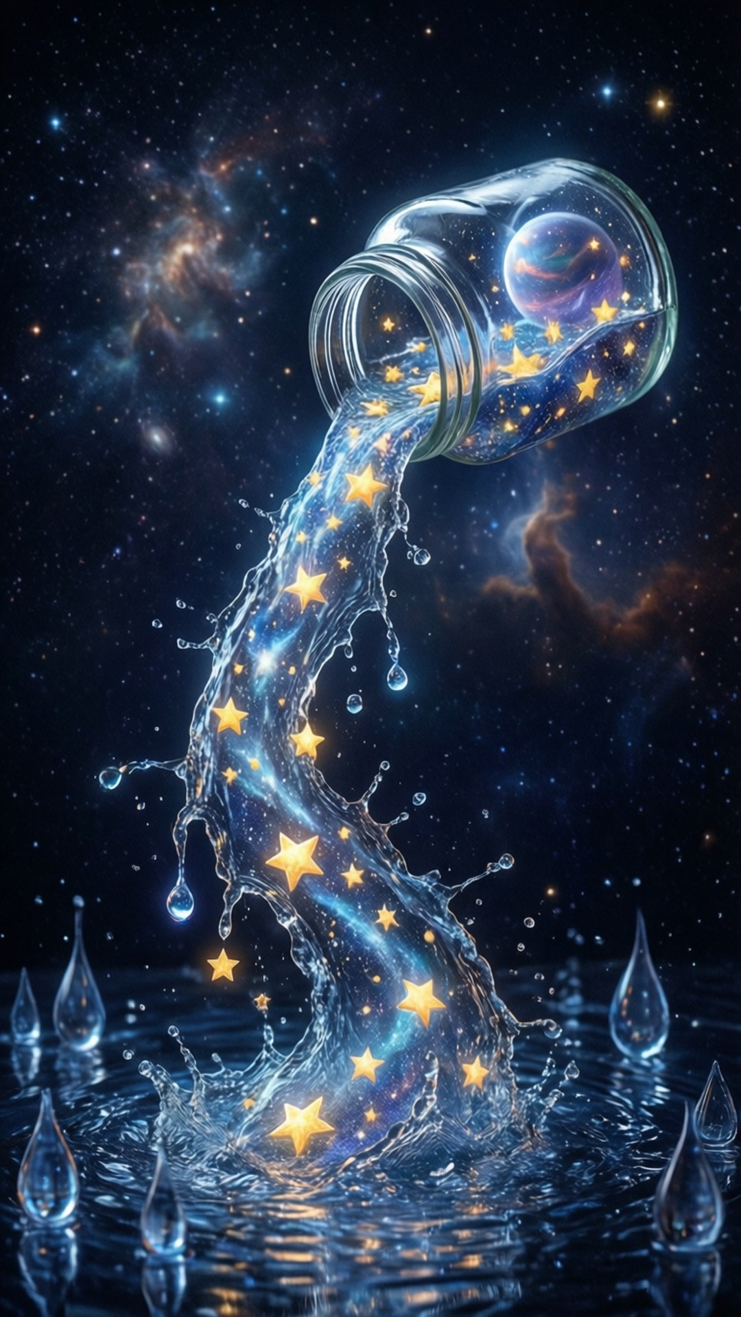 水瓶座星辰傾注 壁紙
