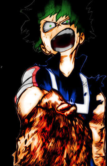 決心滿滿的 Deku 動漫角色