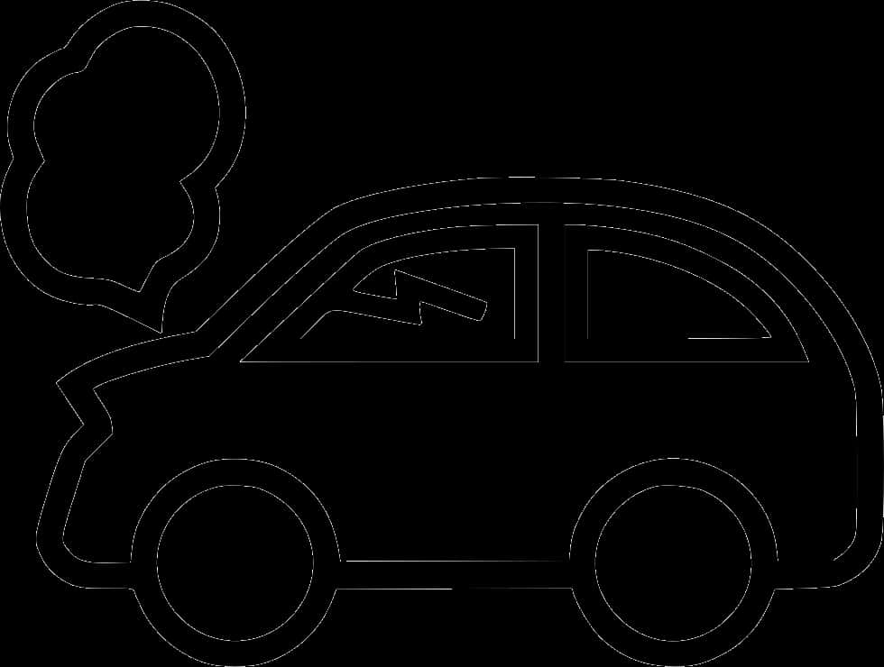 汽車剪影排氣煙霧 壁紙